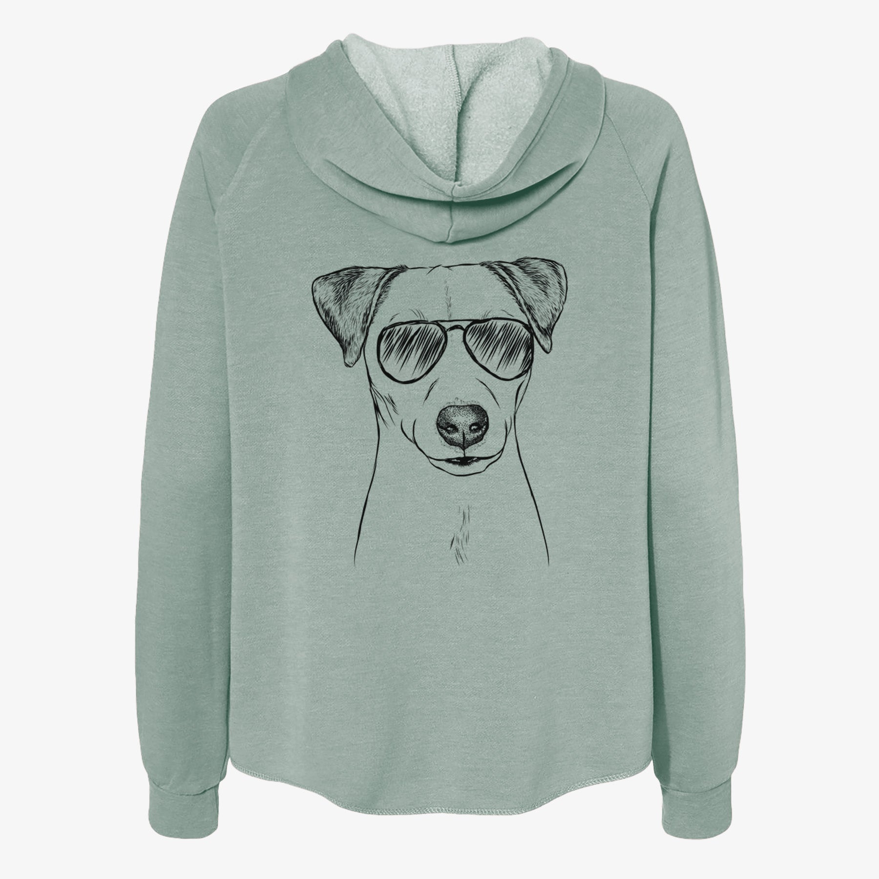 Ally the Jack Russell Terrier - Women's Cali Wave Zip-Up Sweatshirt