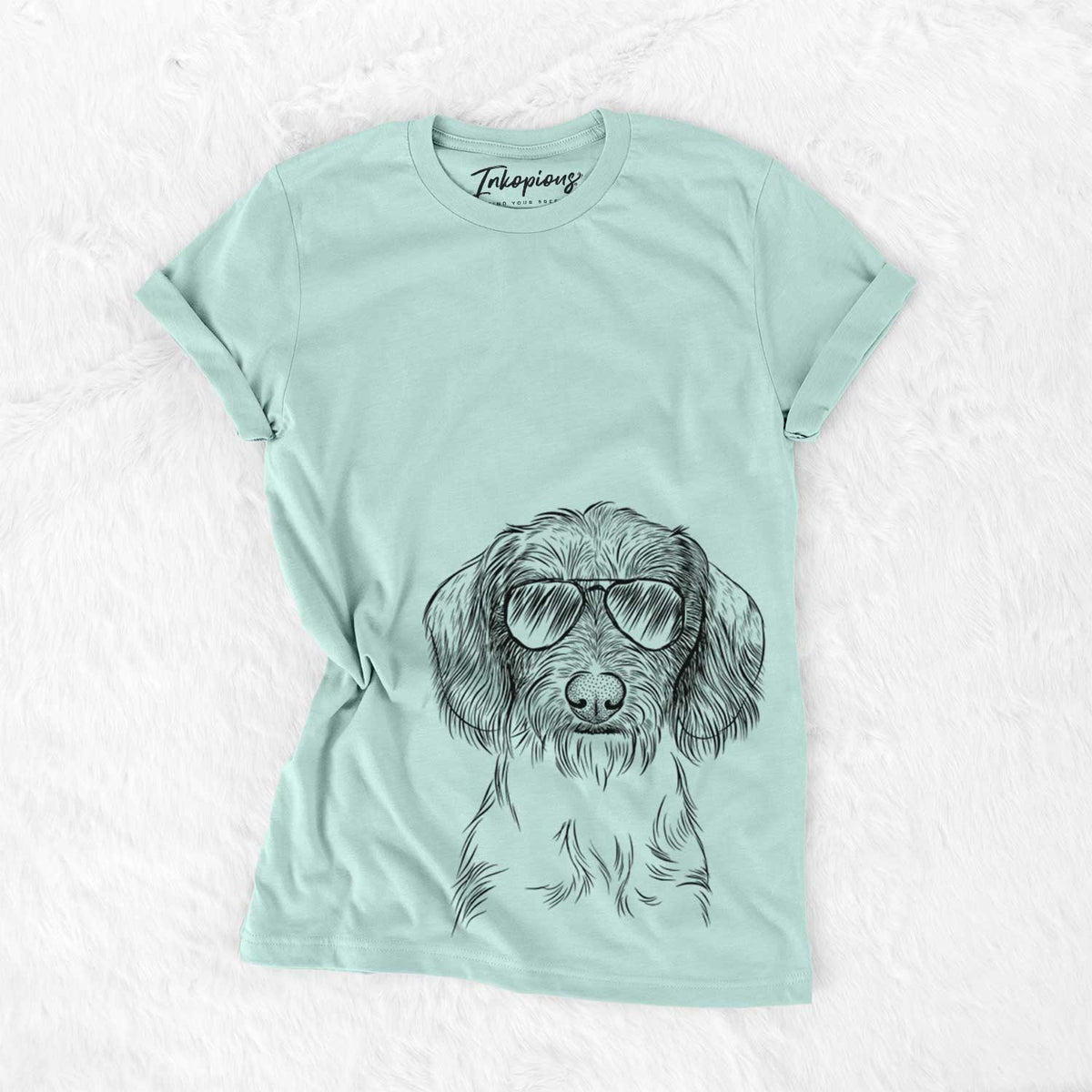 Aviator Almond the Wirehaired Dachshund - Unisex Crewneck