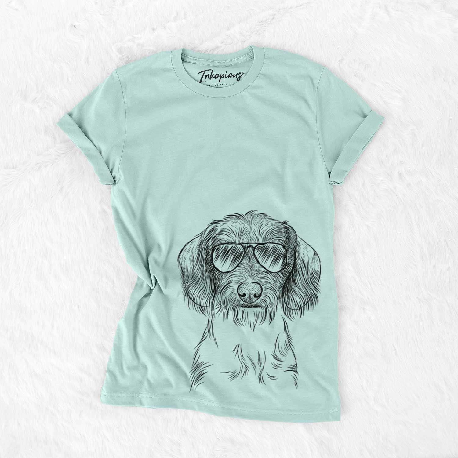 Aviator Almond the Wirehaired Dachshund - Unisex Crewneck