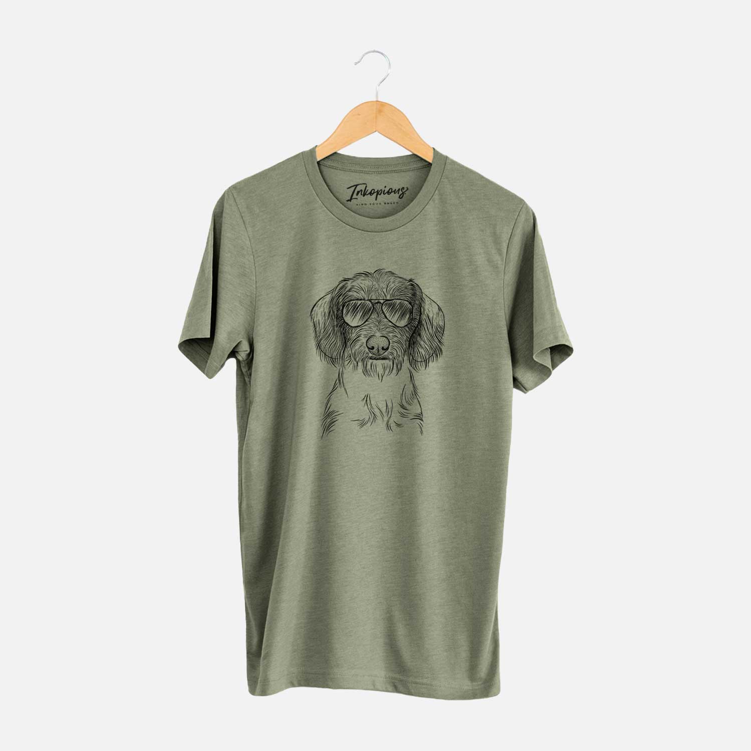 Aviator Almond the Wirehaired Dachshund - Unisex Crewneck