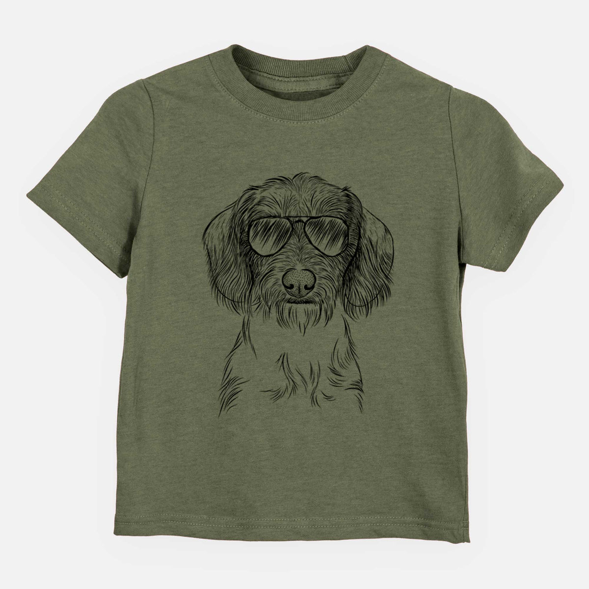 Aviator Almond the Wirehaired Dachshund - Kids/Youth/Toddler Shirt