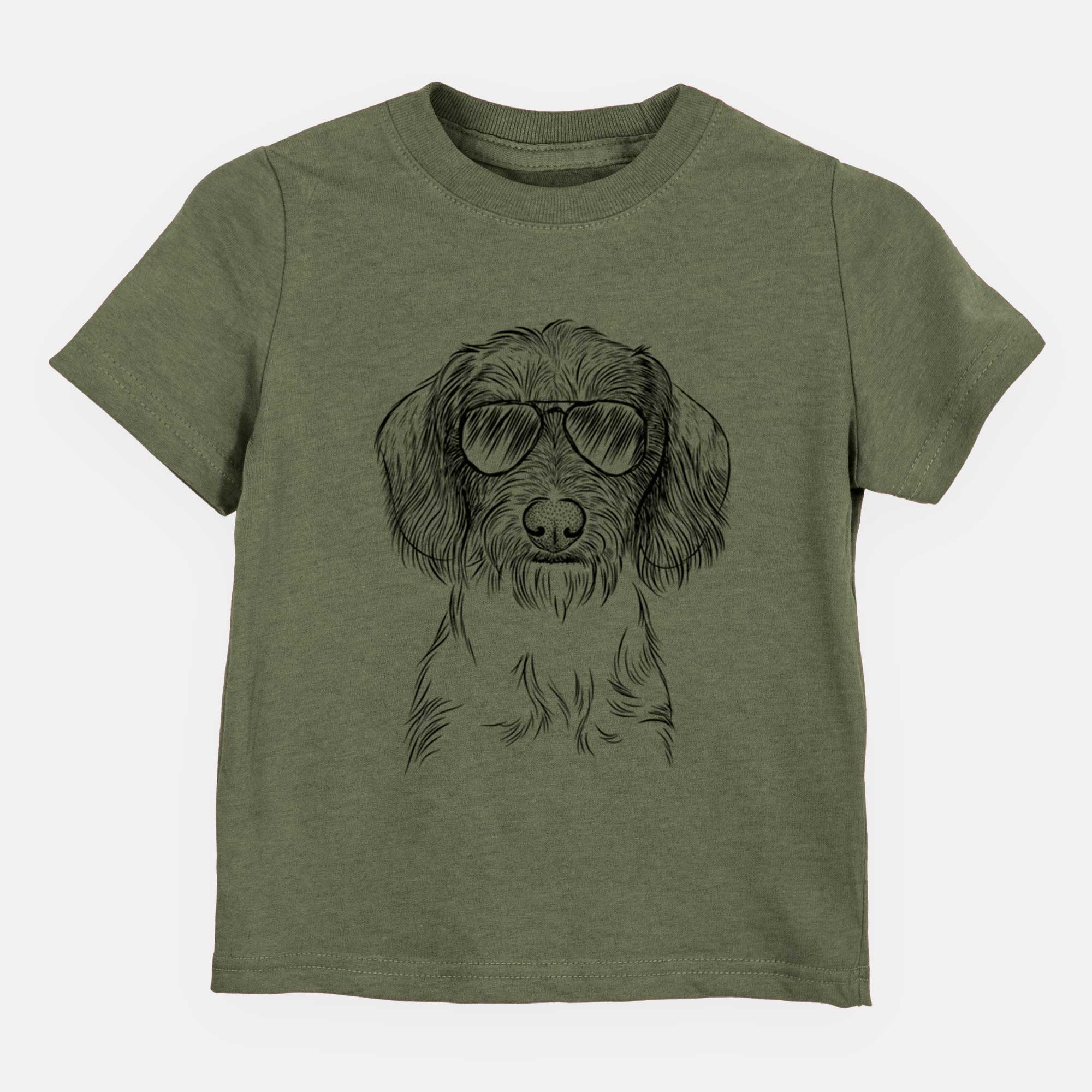Aviator Almond the Wirehaired Dachshund - Kids/Youth/Toddler Shirt