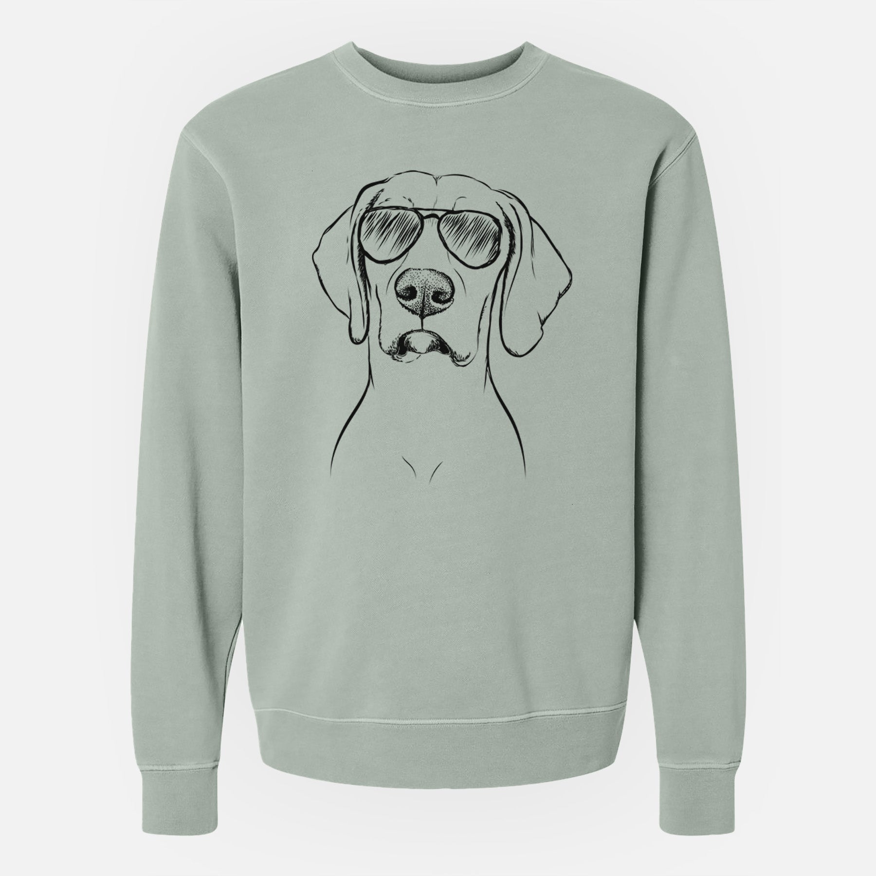 Aviator Almond the Vizmaraner - Unisex Pigment Dyed Crew Sweatshirt