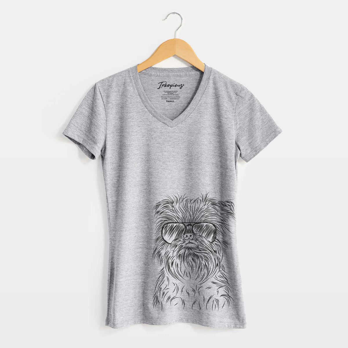 Aviator Alo the Brussels Griffon - Women&#39;s V-neck Shirt