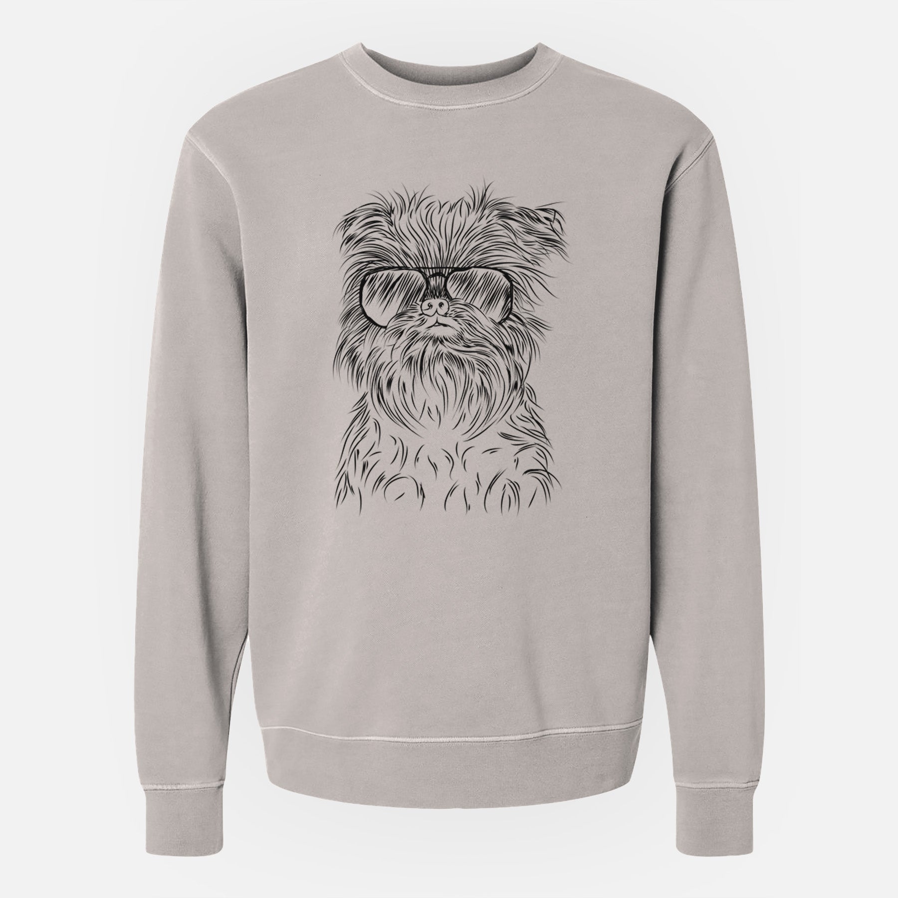 Aviator Alo the Brussels Griffon - Unisex Pigment Dyed Crew Sweatshirt