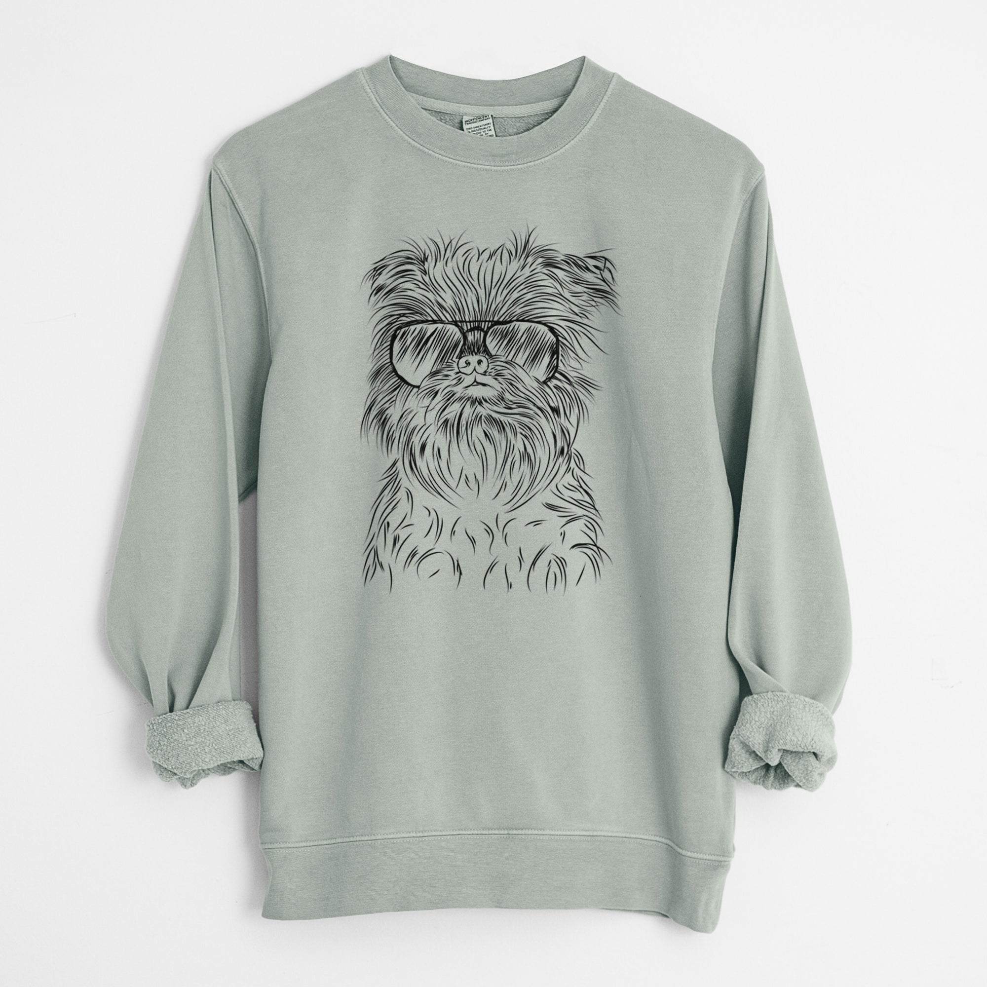 Aviator Alo the Brussels Griffon - Unisex Pigment Dyed Crew Sweatshirt