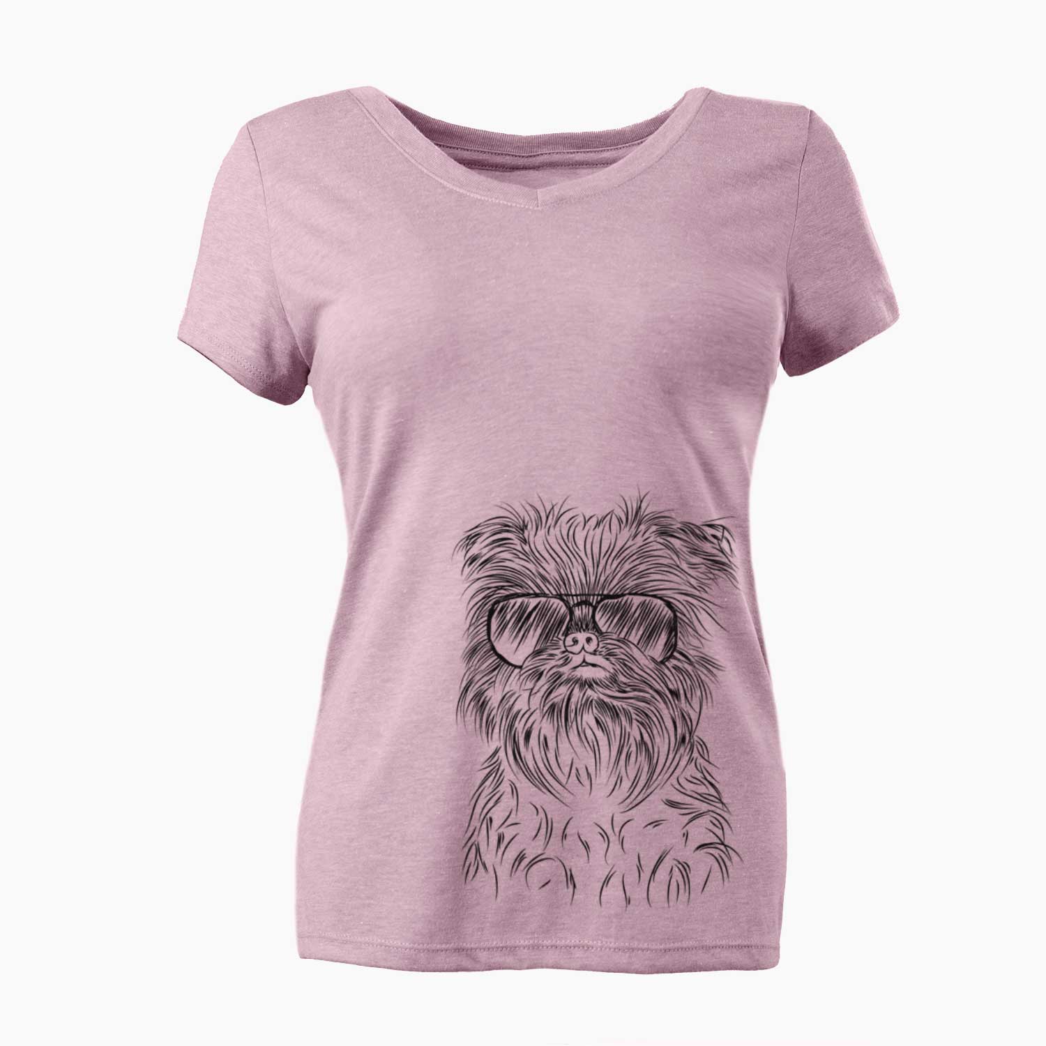 Aviator Alo the Brussels Griffon - Women's V-neck Shirt