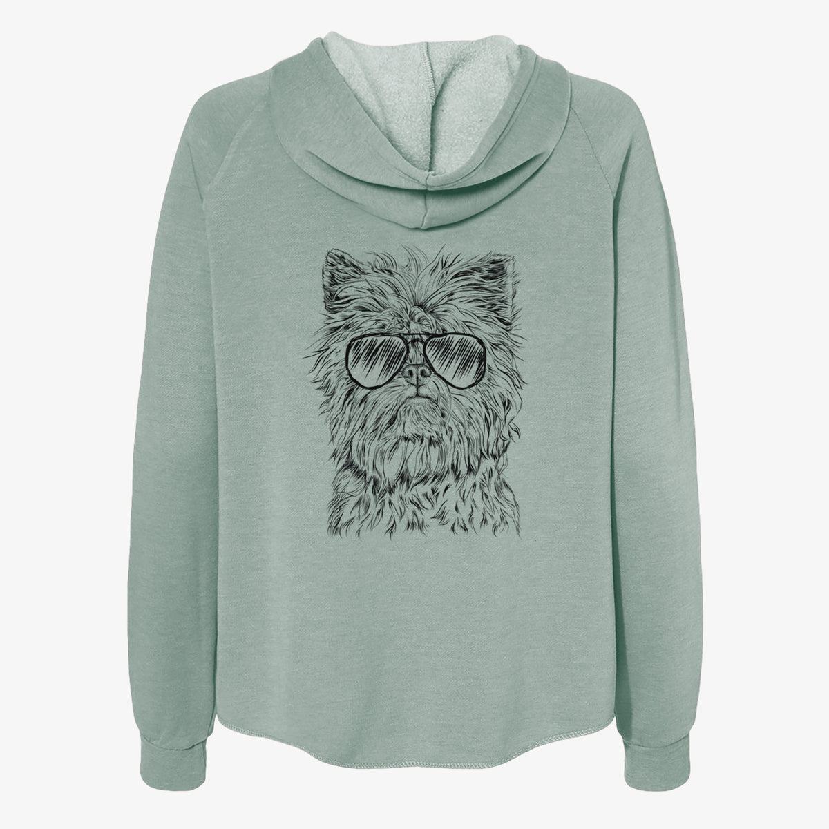 Alvin the Affenpinscher - Women's Cali Wave Zip-Up Sweatshirt