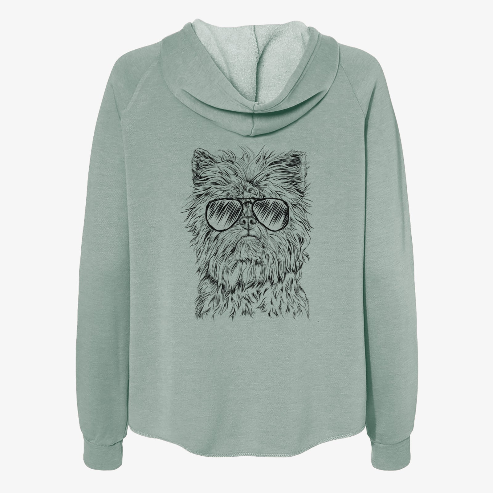 Alvin the Affenpinscher - Women's Cali Wave Zip-Up Sweatshirt