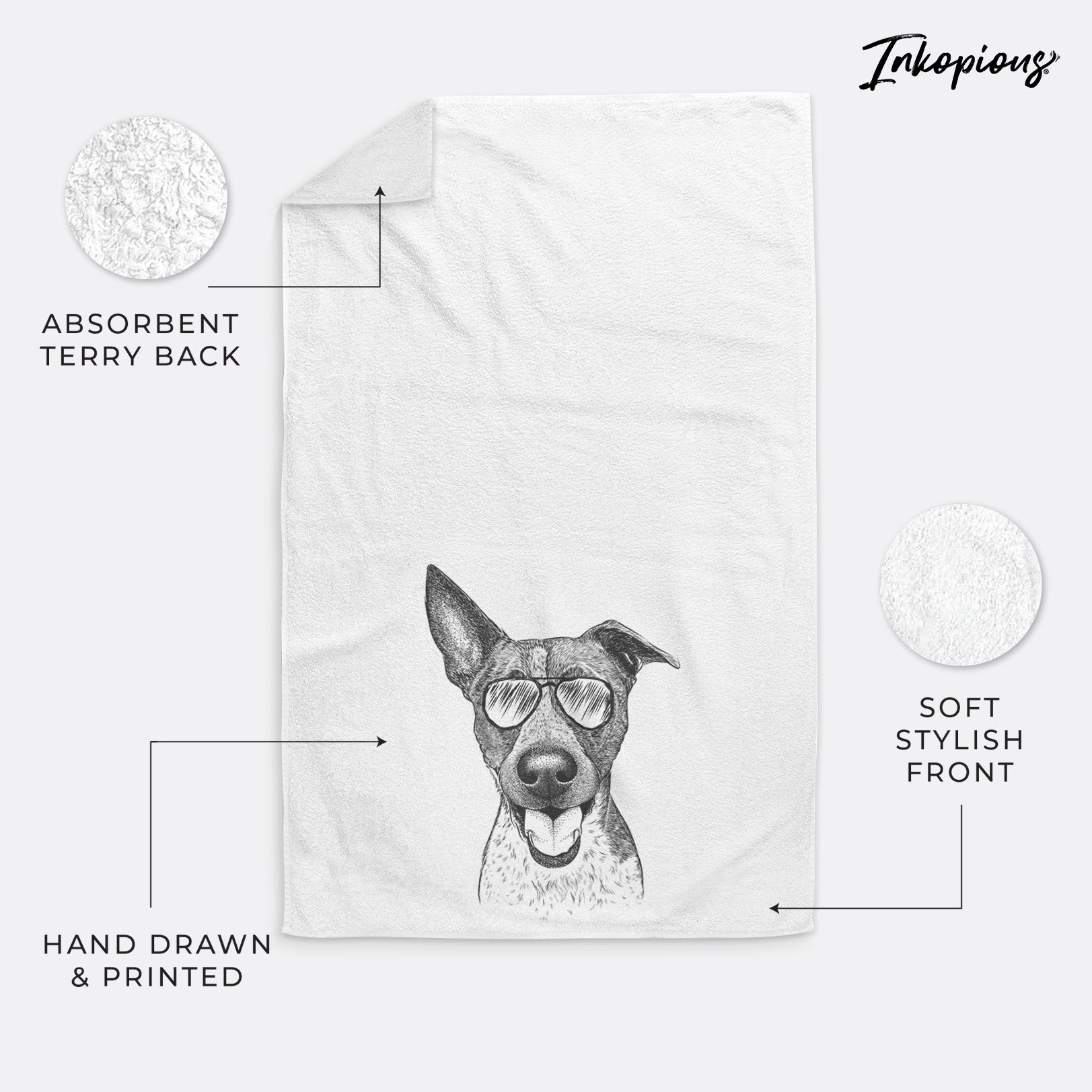 Amigo the Heeler Mix Decorative Hand Towel