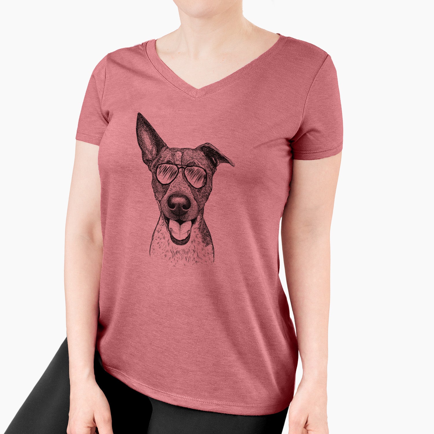 Aviator Amigo the Heeler Mix - Women's V-neck Shirt