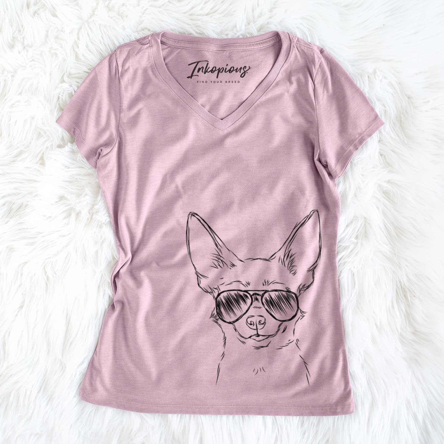 Amos the Chihuahua - Women's V-neck Shirt