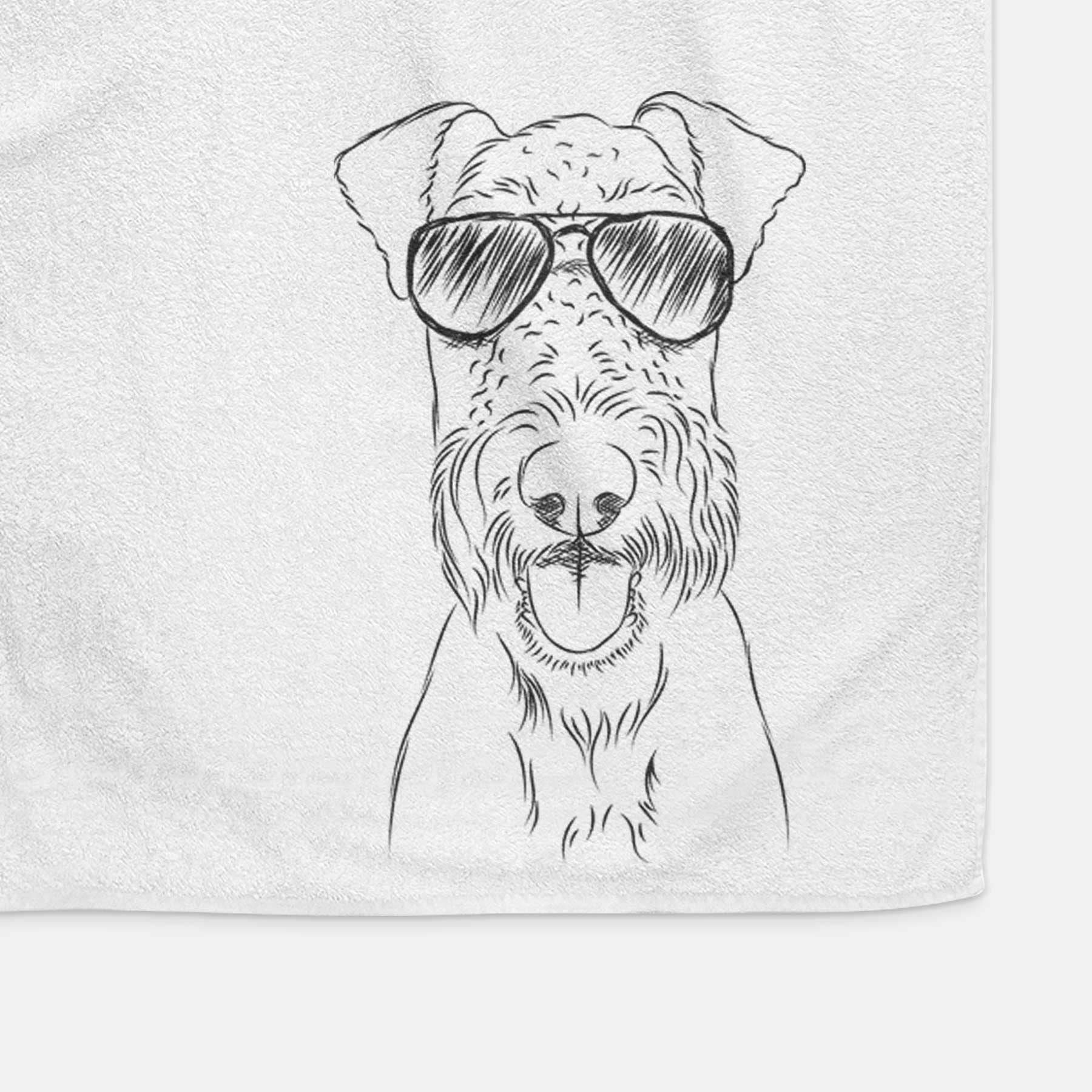 Andy the Airedale Terrier Decorative Hand Towel