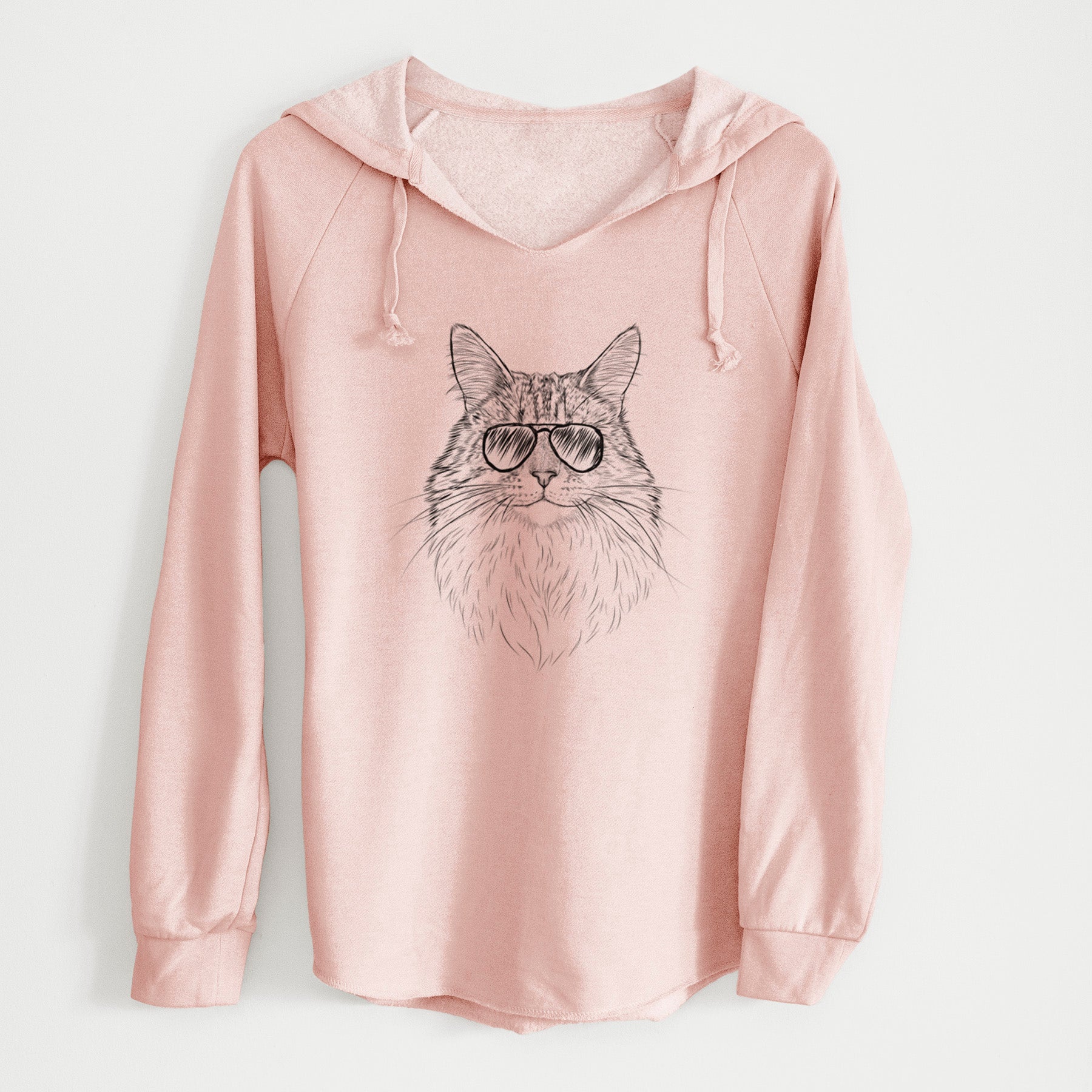 Aviator Angel the Maine Coon Cat - Cali Wave Hooded Sweatshirt