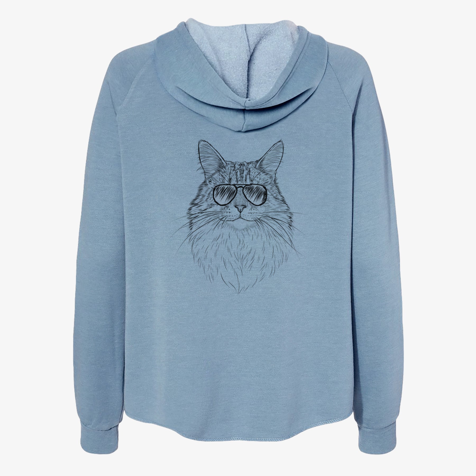 Angel the Maine Coon Cat - Women's Cali Wave Zip-Up Sweatshirt