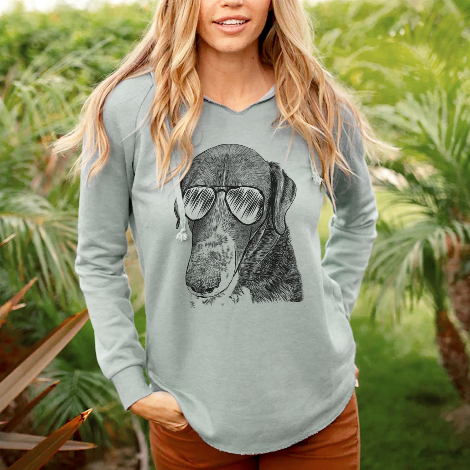 Aviator Angel Orion the Mixed Breed - Cali Wave Hooded Sweatshirt