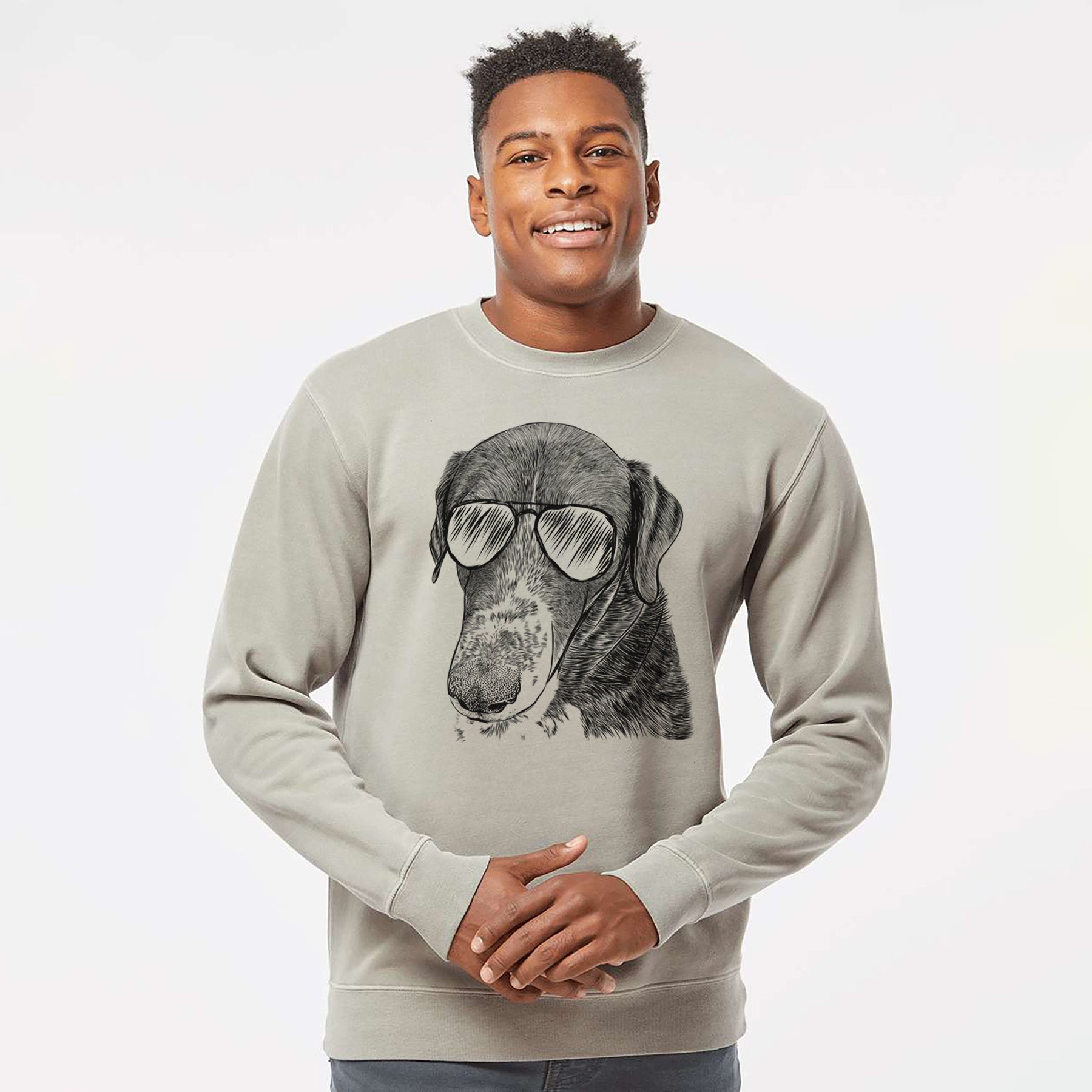 Aviator Angel Orion the Mixed Breed - Unisex Pigment Dyed Crew Sweatshirt