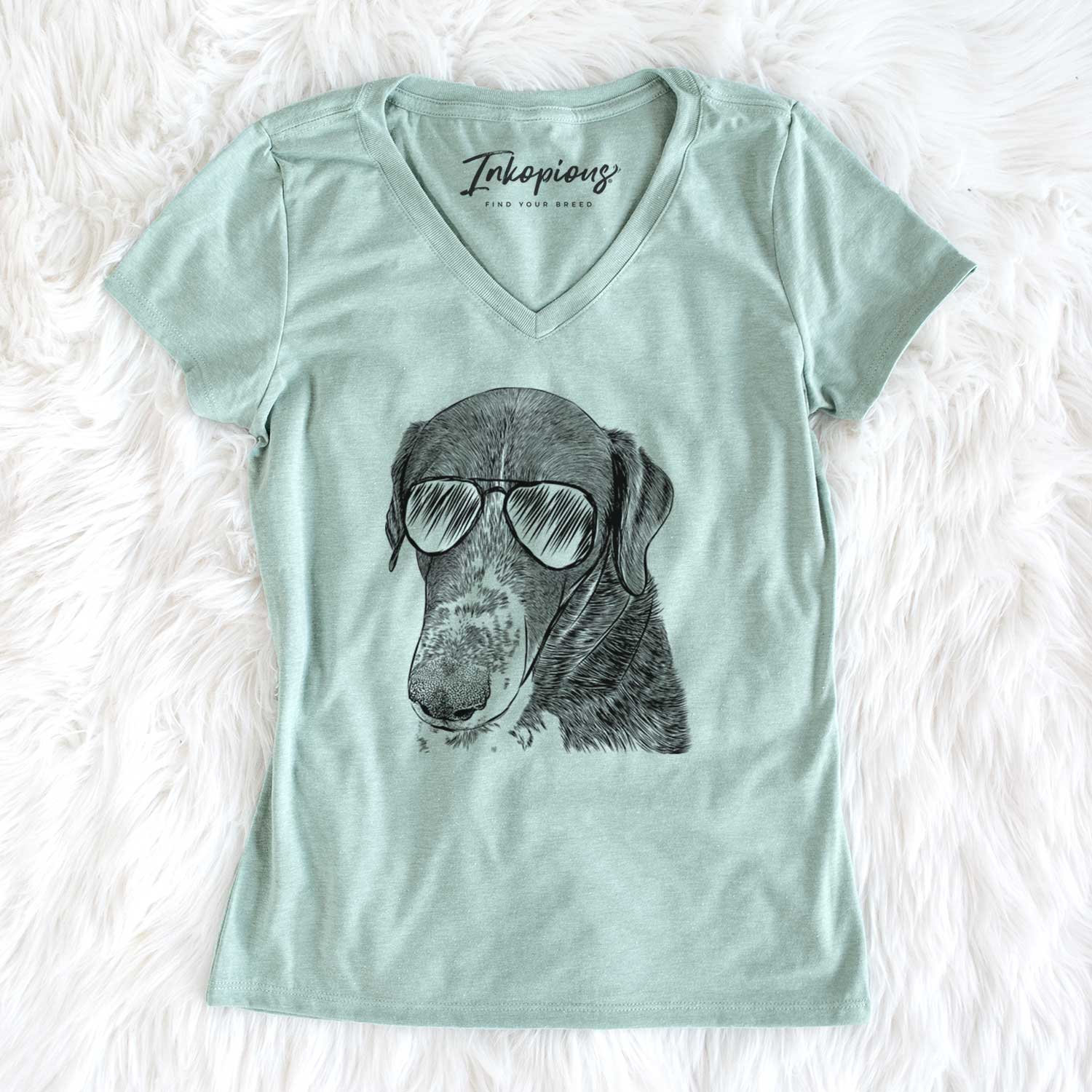 Aviator Angel Orion the Mixed Breed - Women's V-neck Shirt