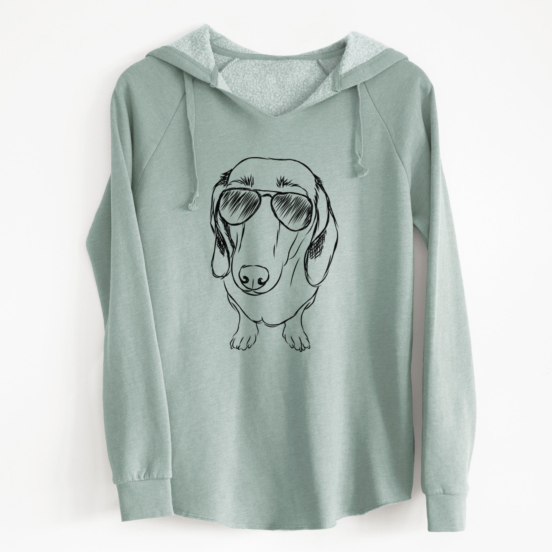 Aviator Annabelle the Dachshund - Cali Wave Hooded Sweatshirt