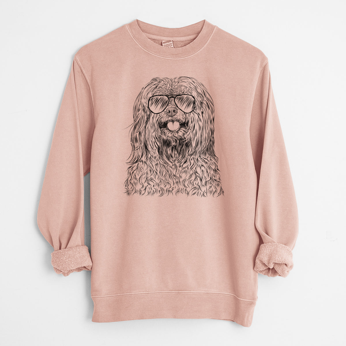 Aviator Annie the Mixed Breed - Unisex Pigment Dyed Crew Sweatshirt