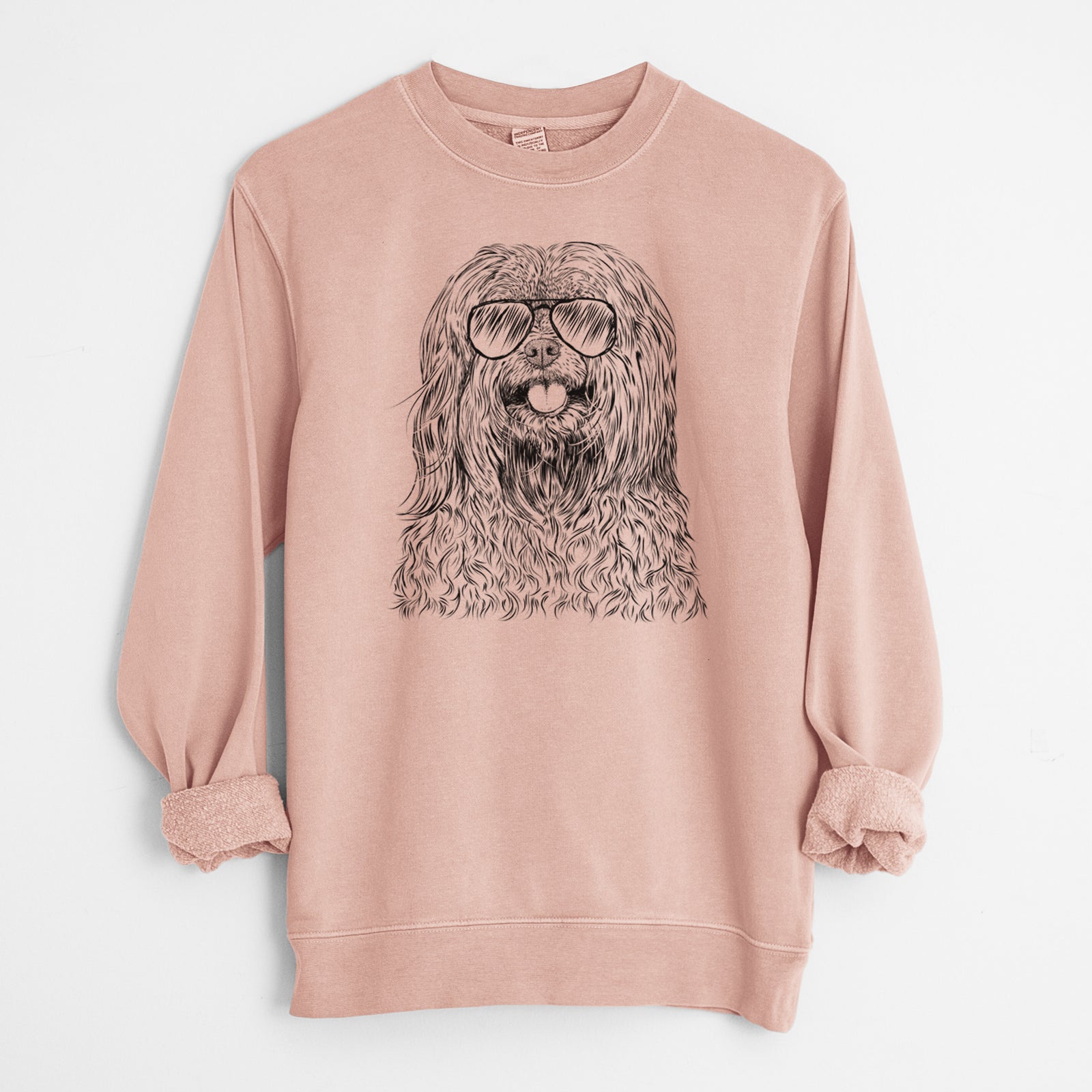 Aviator Annie the Mixed Breed - Unisex Pigment Dyed Crew Sweatshirt