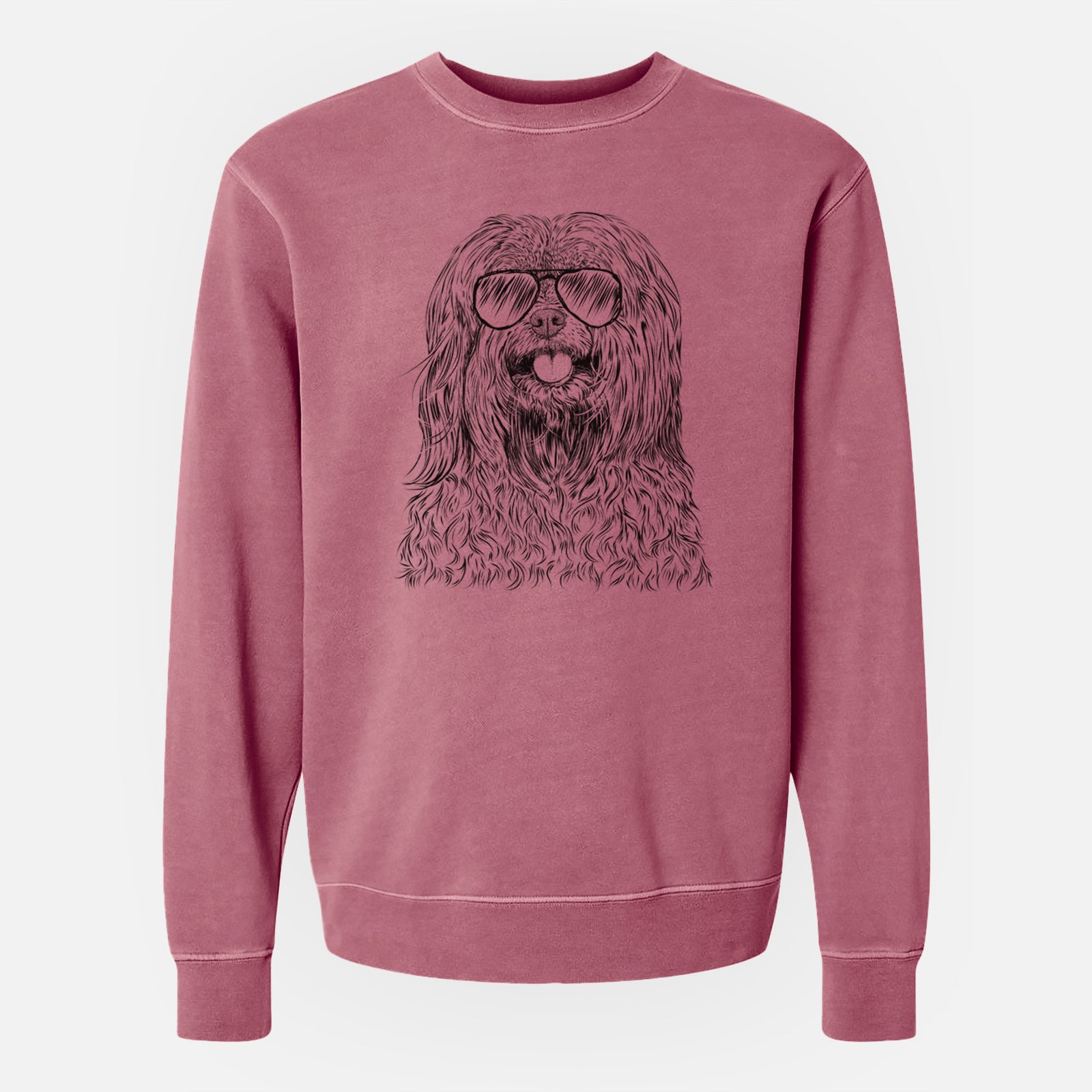 Aviator Annie the Mixed Breed - Unisex Pigment Dyed Crew Sweatshirt