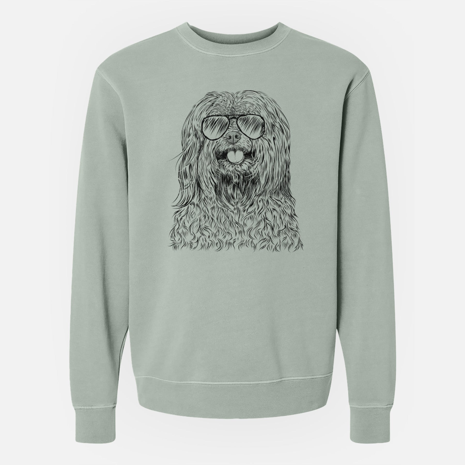 Aviator Annie the Mixed Breed - Unisex Pigment Dyed Crew Sweatshirt