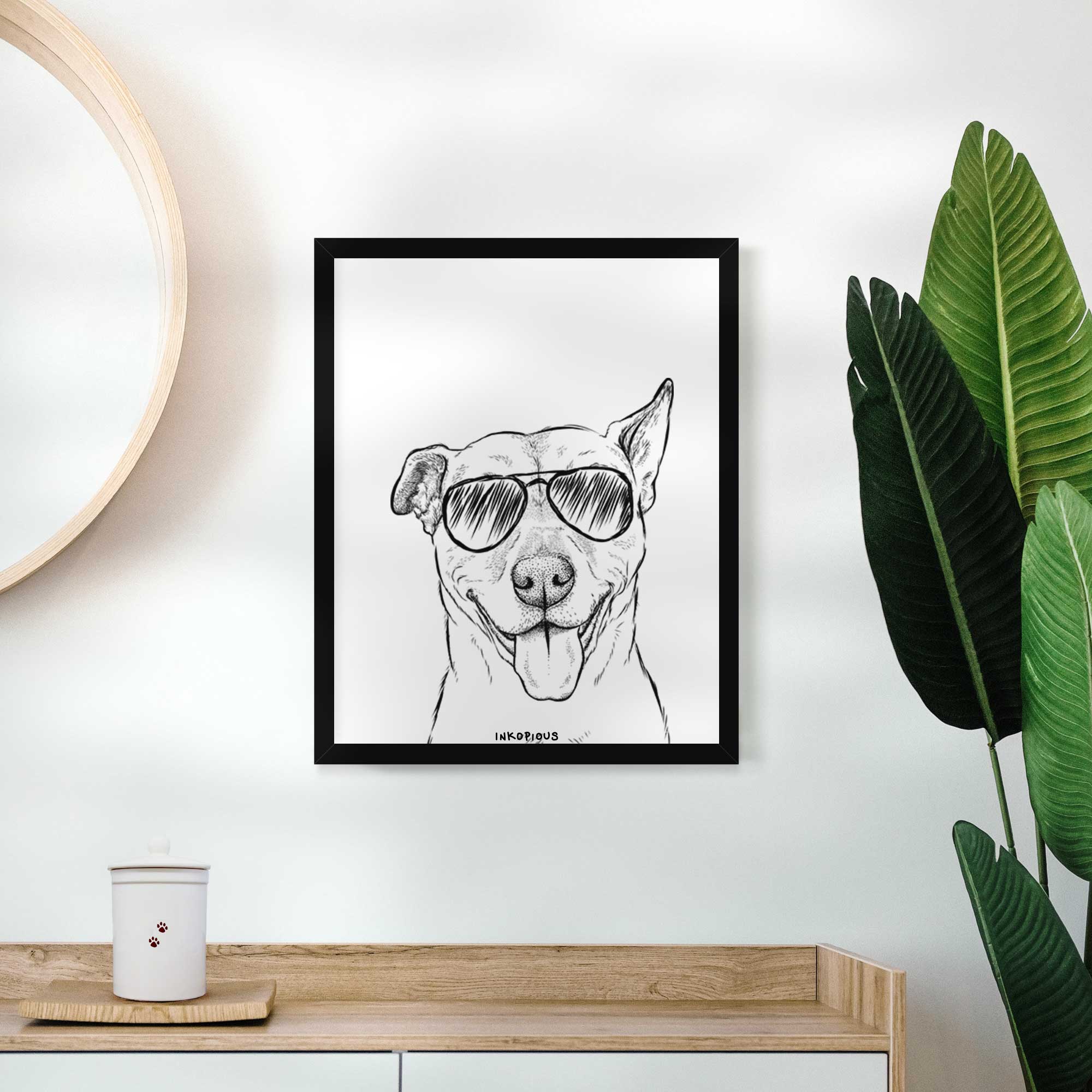 Annie Belle the Pitbull Mix Art Print