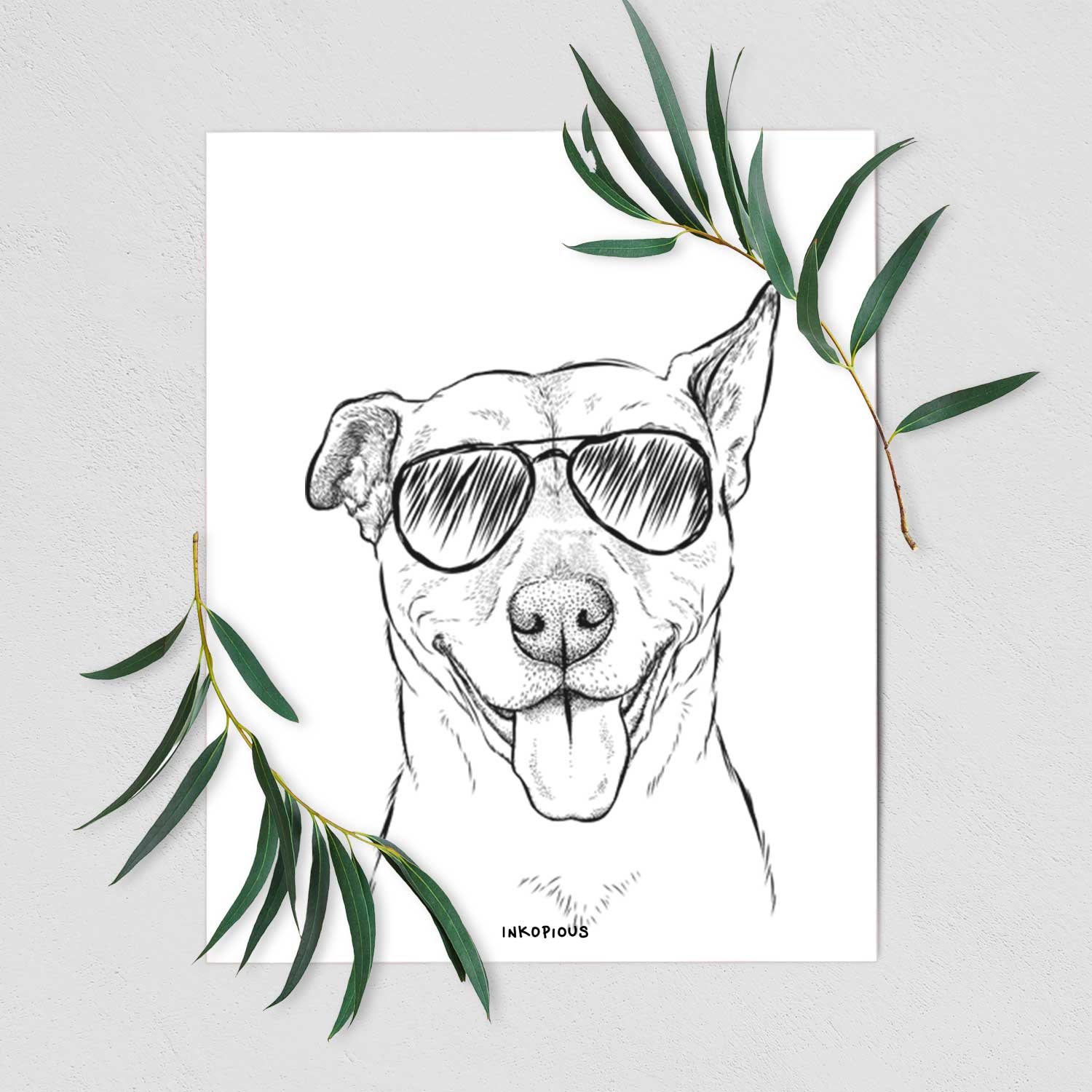 Annie Belle the Pitbull Mix Art Print