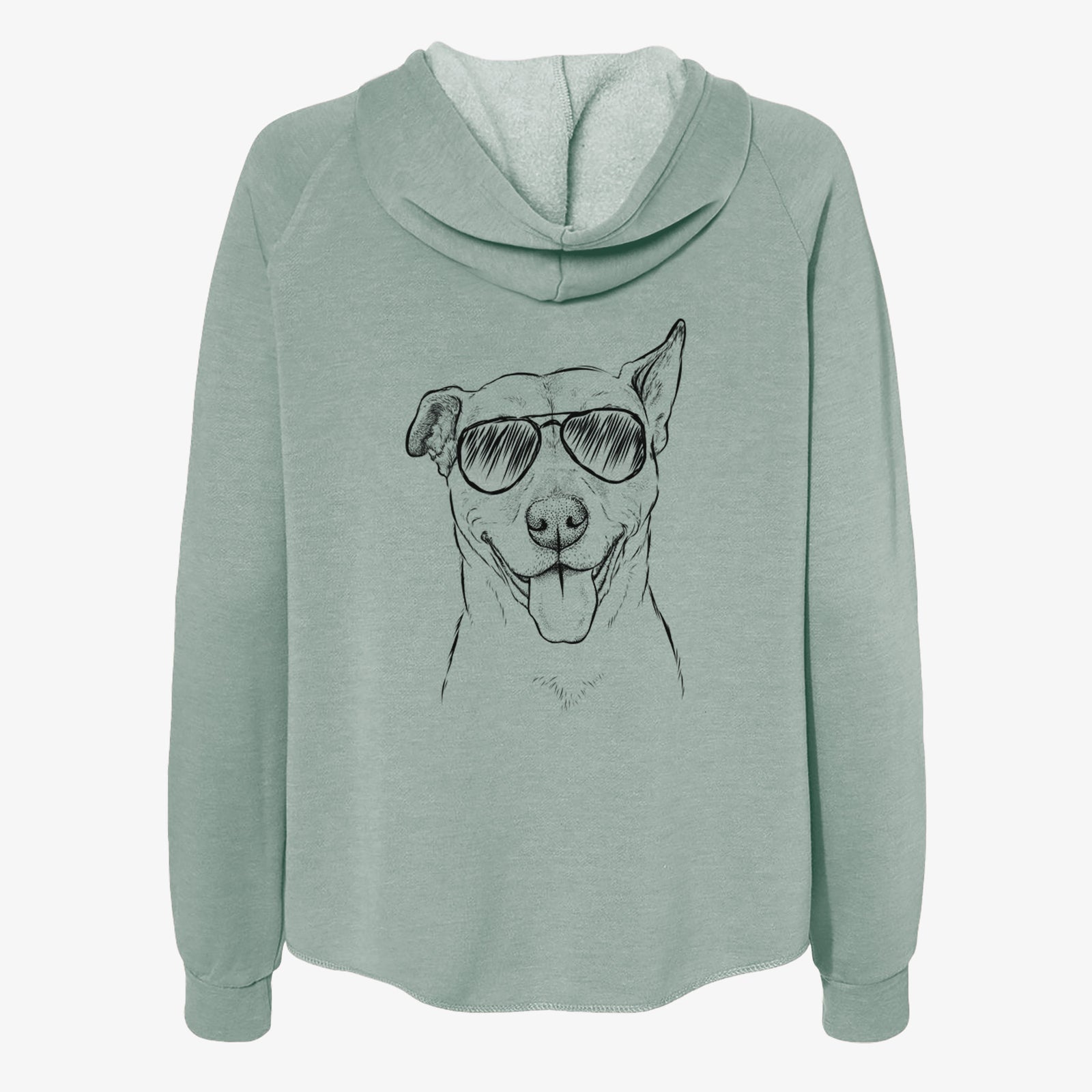 Annie Belle the Pitbull Mix - Women's Cali Wave Zip-Up Sweatshirt