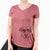 Aviator Annie Belle the Pitbull Mix - Women's V-neck Shirt