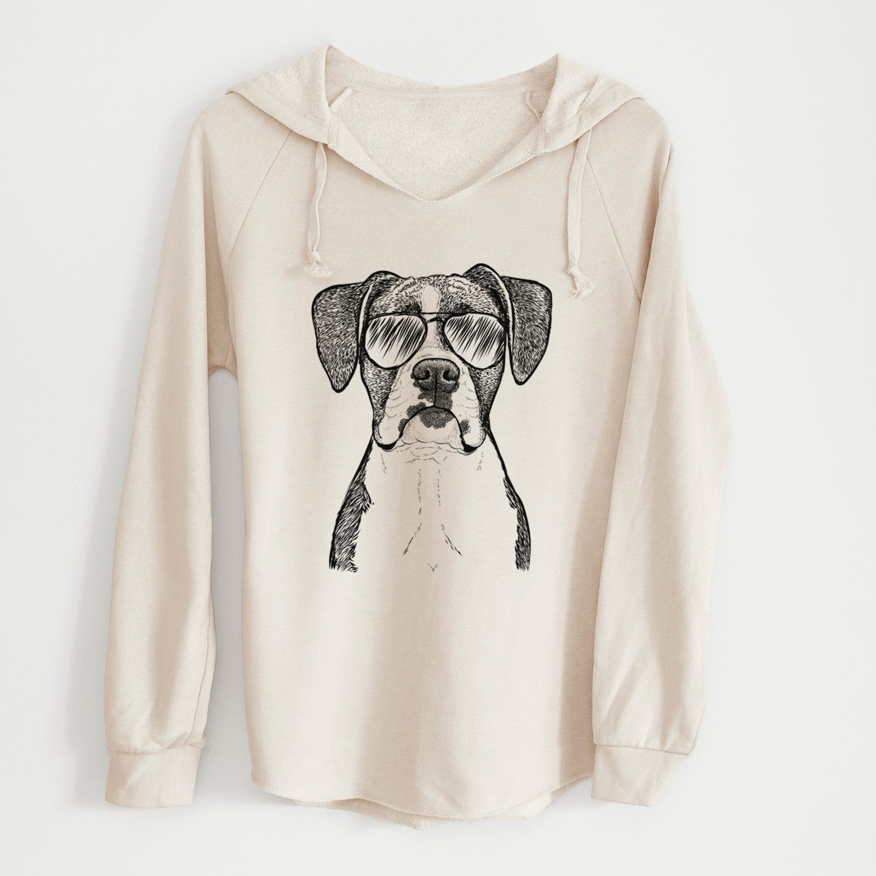 Aviator Annie the Boxer - Cali Wave Hooded Sweatshirt