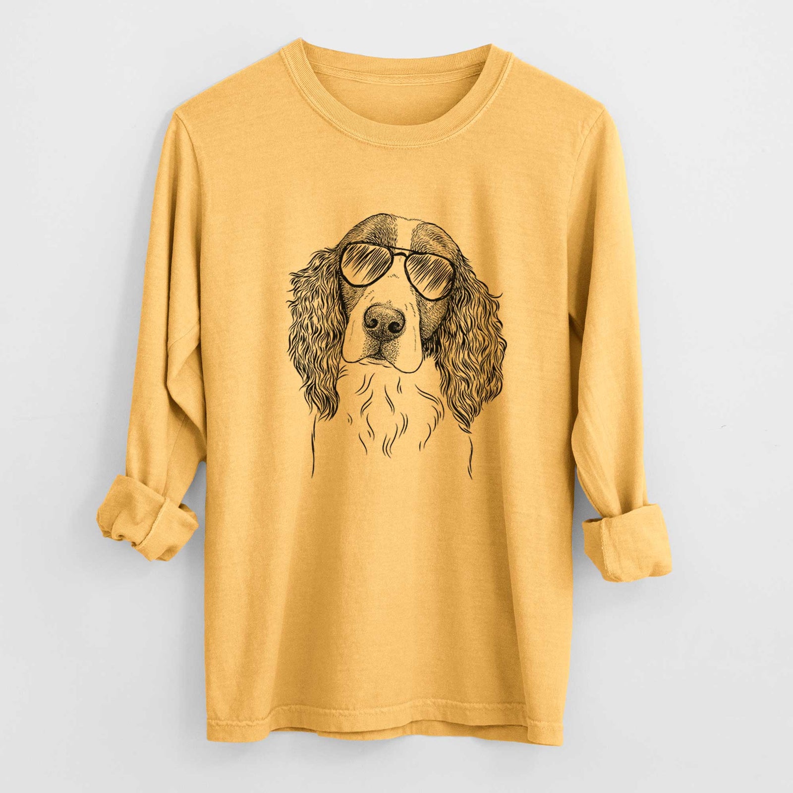 Aviators Annie the English Springer Spaniel - Heavyweight 100% Cotton Long Sleeve