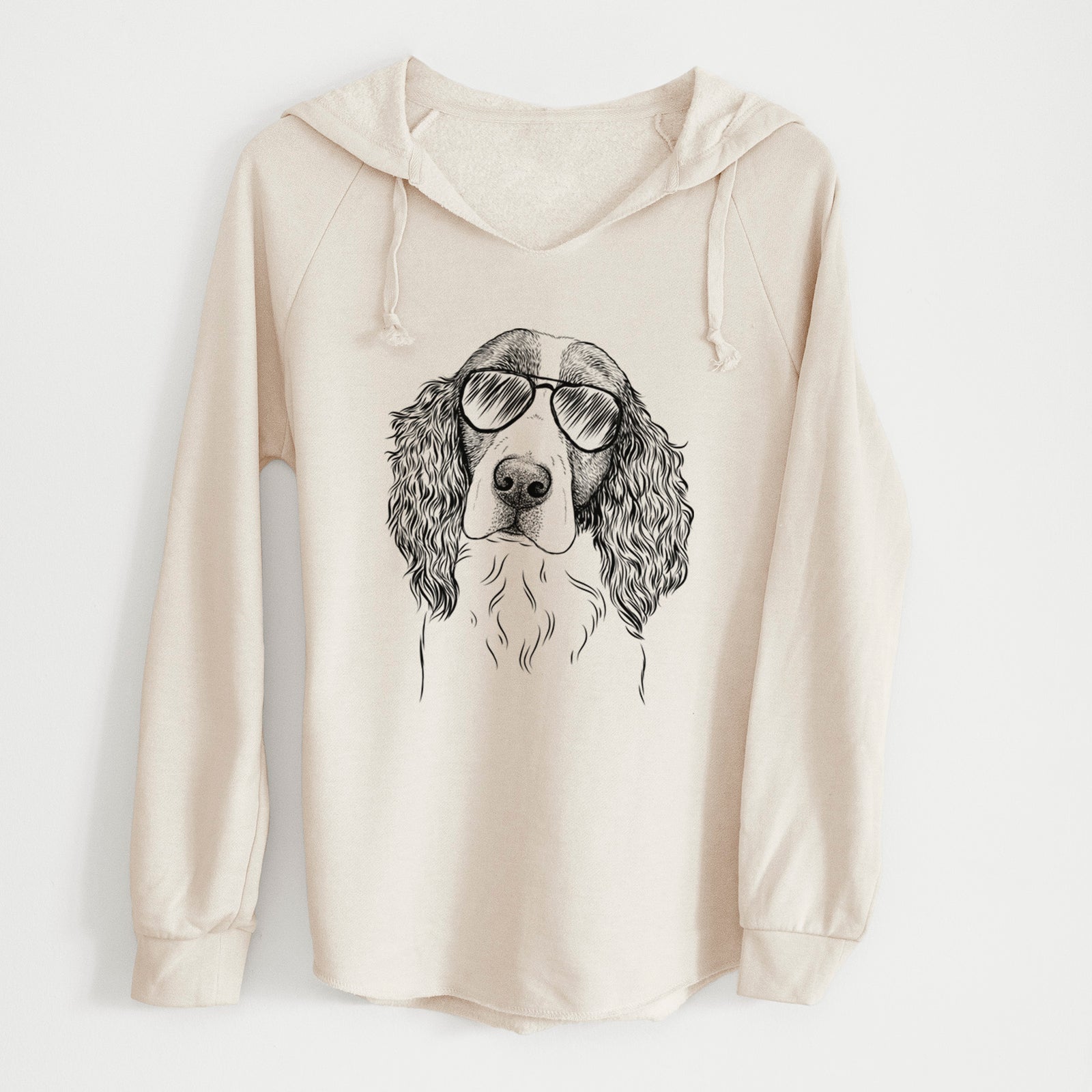 Aviator Annie the English Springer Spaniel - Cali Wave Hooded Sweatshirt