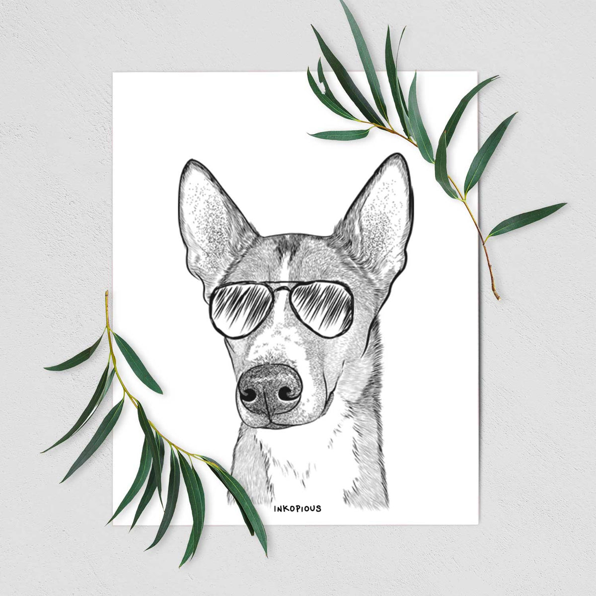 Anubis the Alaskan Husky Art Print