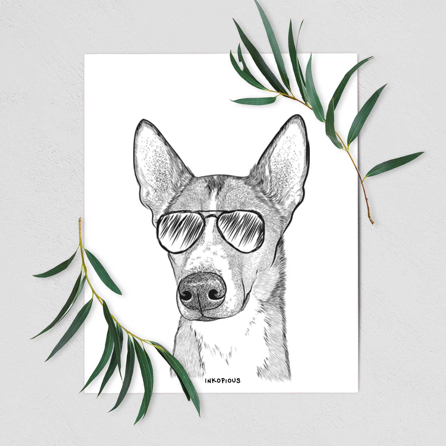 Anubis the Alaskan Husky Art Print