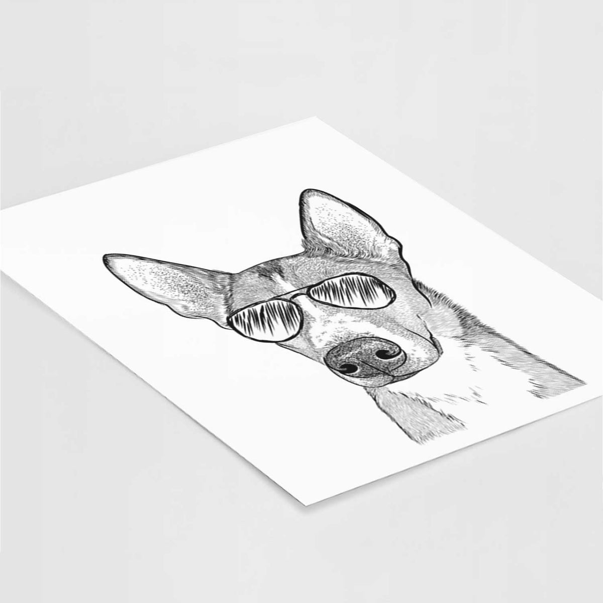 Anubis the Alaskan Husky Art Print