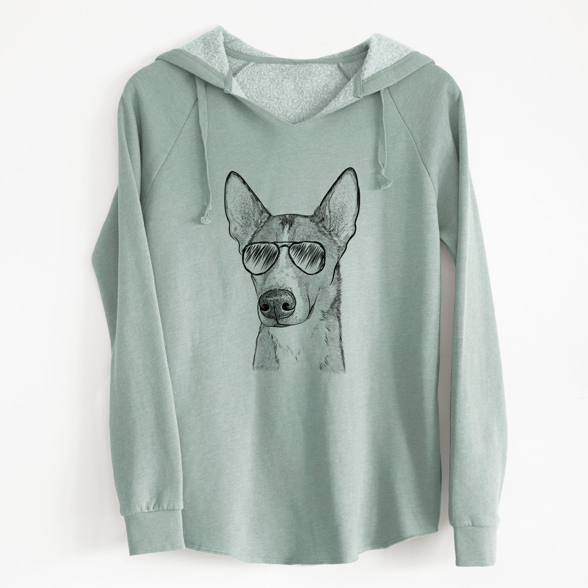 Aviator Anubis the Alaskan Husky - Cali Wave Hooded Sweatshirt