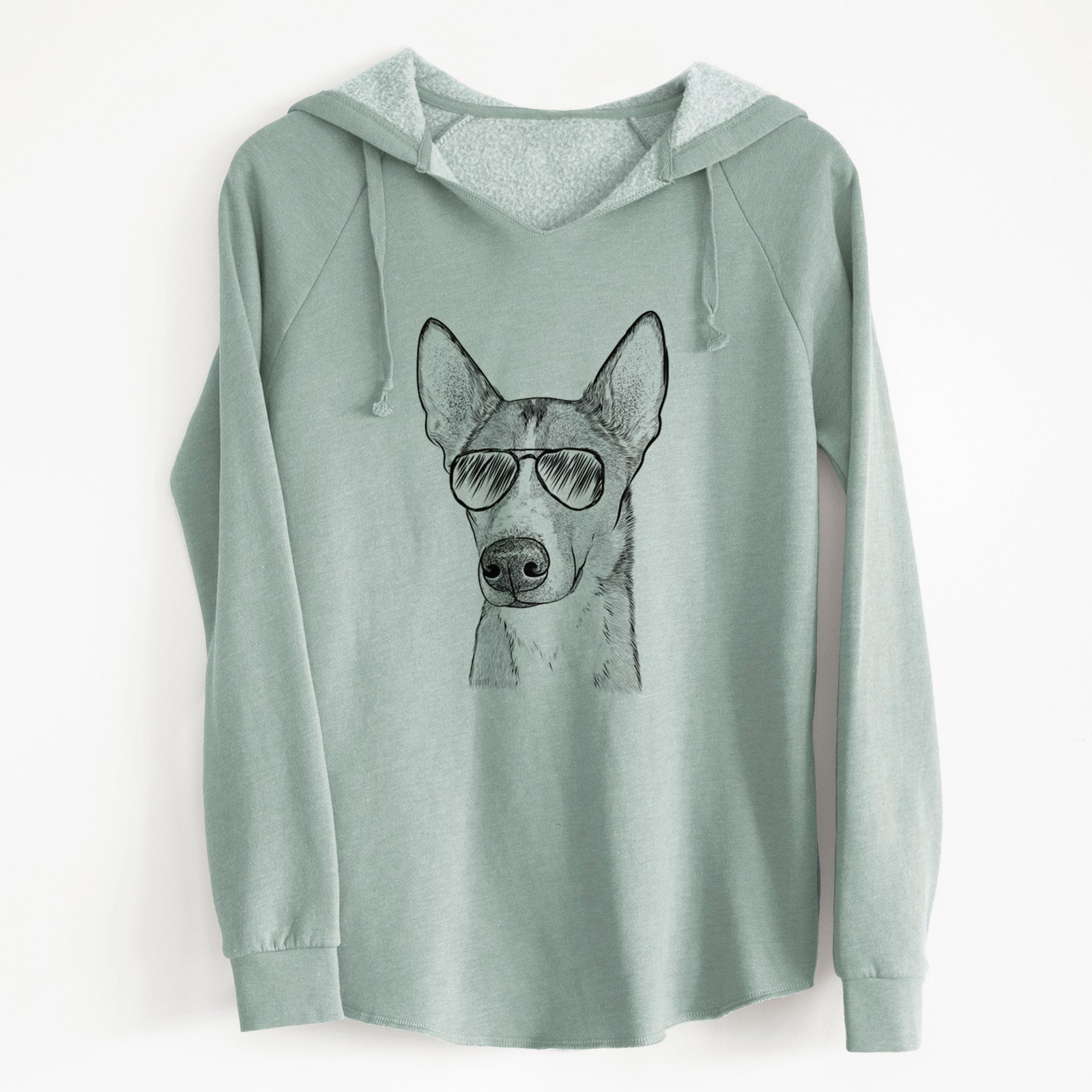 Aviator Anubis the Alaskan Husky - Cali Wave Hooded Sweatshirt
