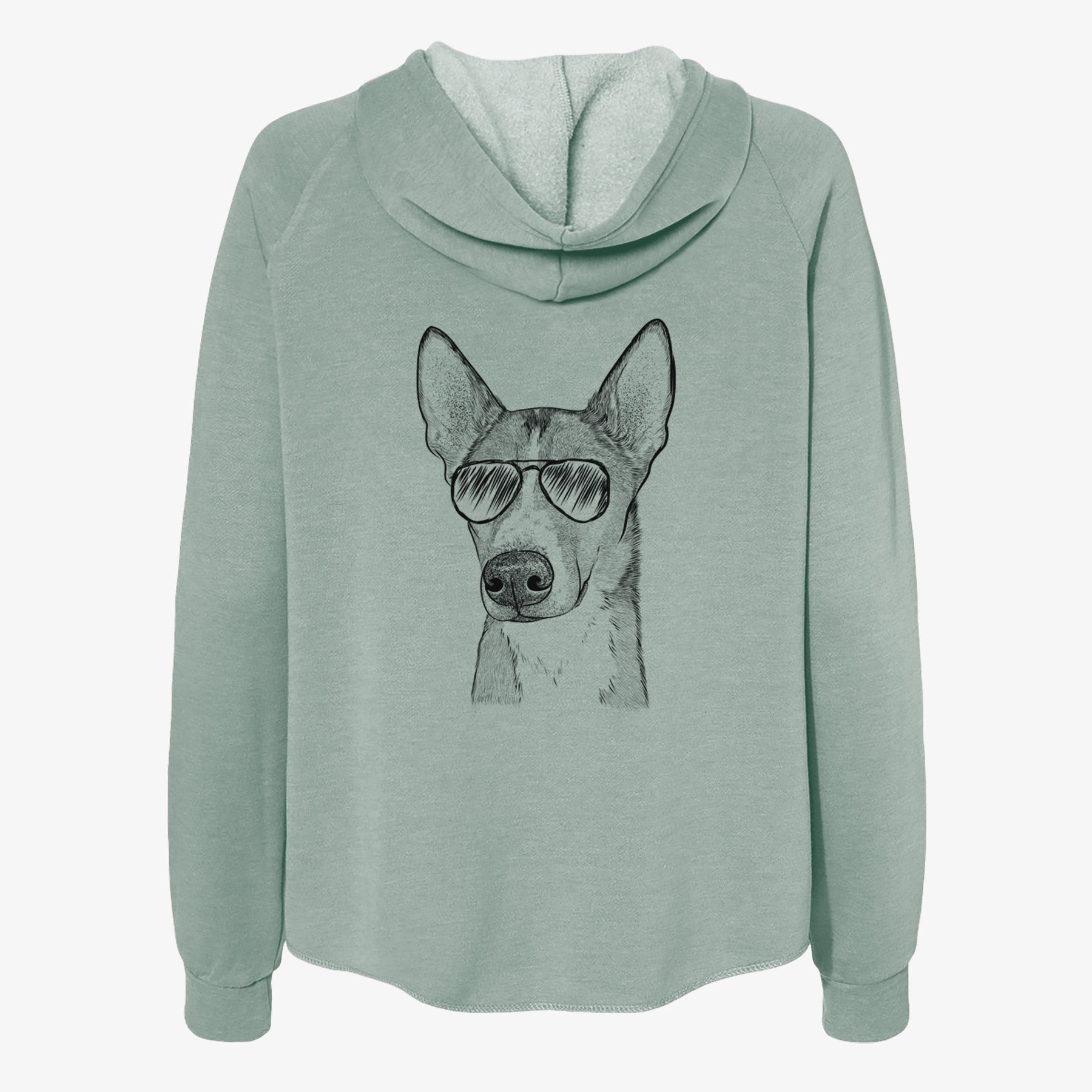 Anubis the Alaskan Husky - Women's Cali Wave Zip-Up Sweatshirt