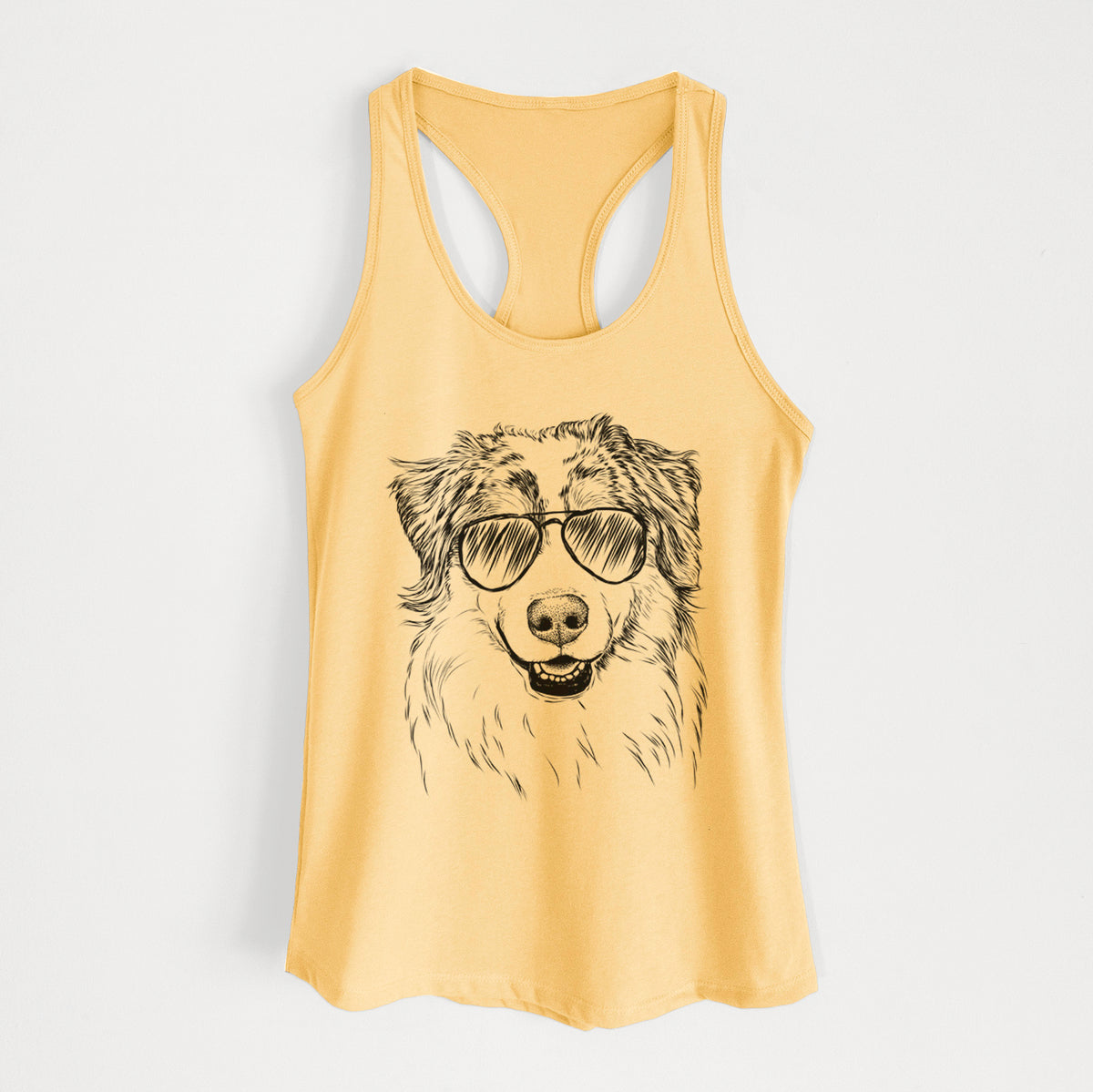 Aonghus the Australian Shepherd - Women's Racerback Tanktop