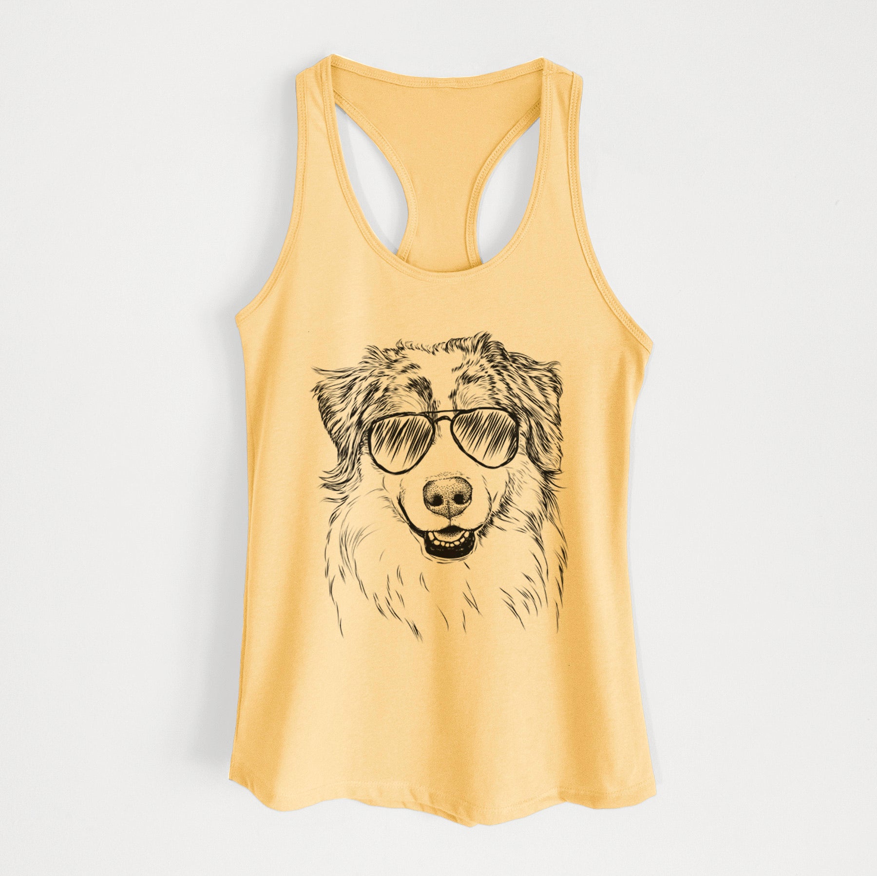 Aonghus the Australian Shepherd - Women's Racerback Tanktop