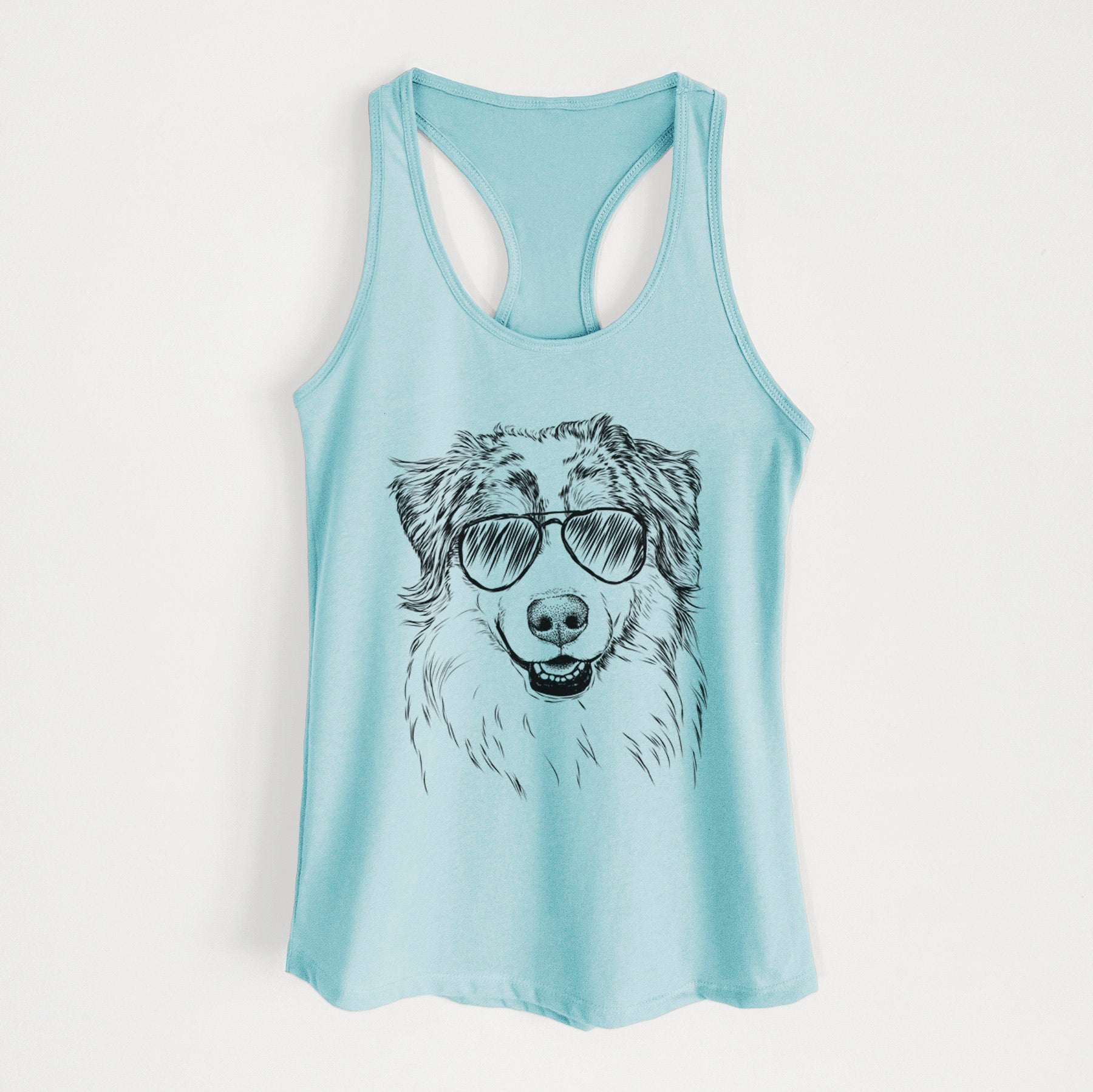 Aonghus the Australian Shepherd - Women's Racerback Tanktop