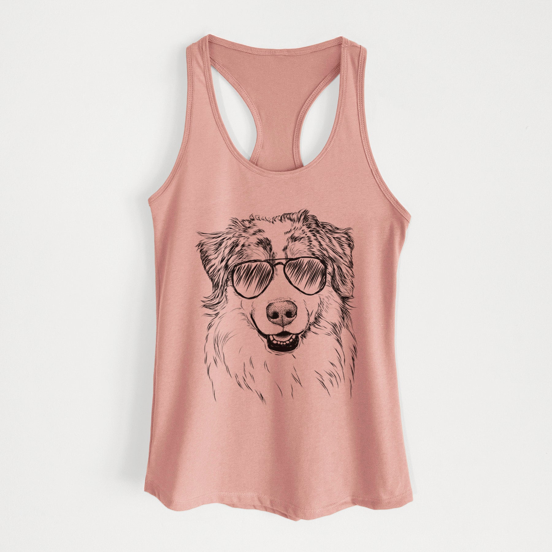 Aonghus the Australian Shepherd - Women's Racerback Tanktop