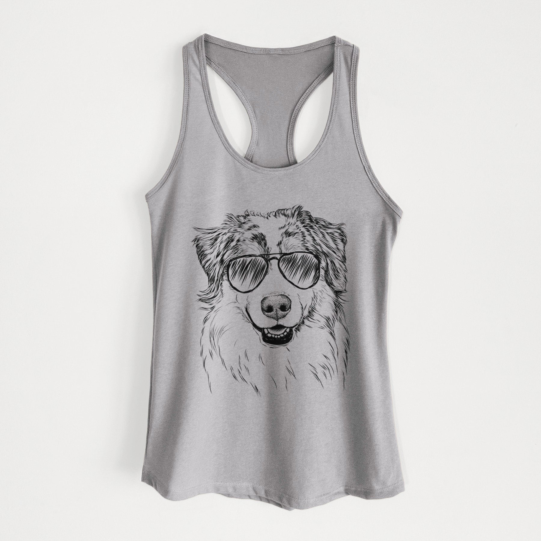 Aonghus the Australian Shepherd - Women's Racerback Tanktop