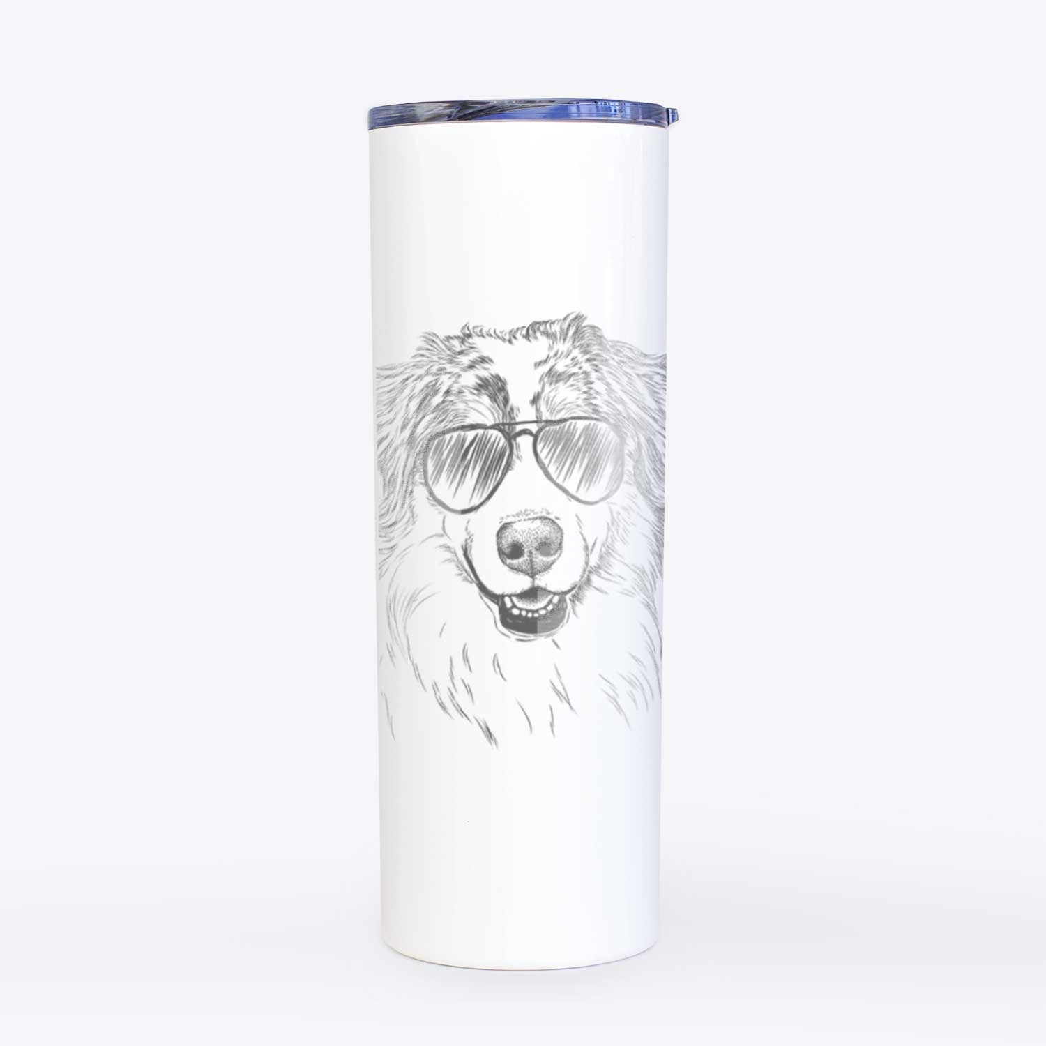 Aonghus the Australian Shepherd - 20oz Skinny Tumbler