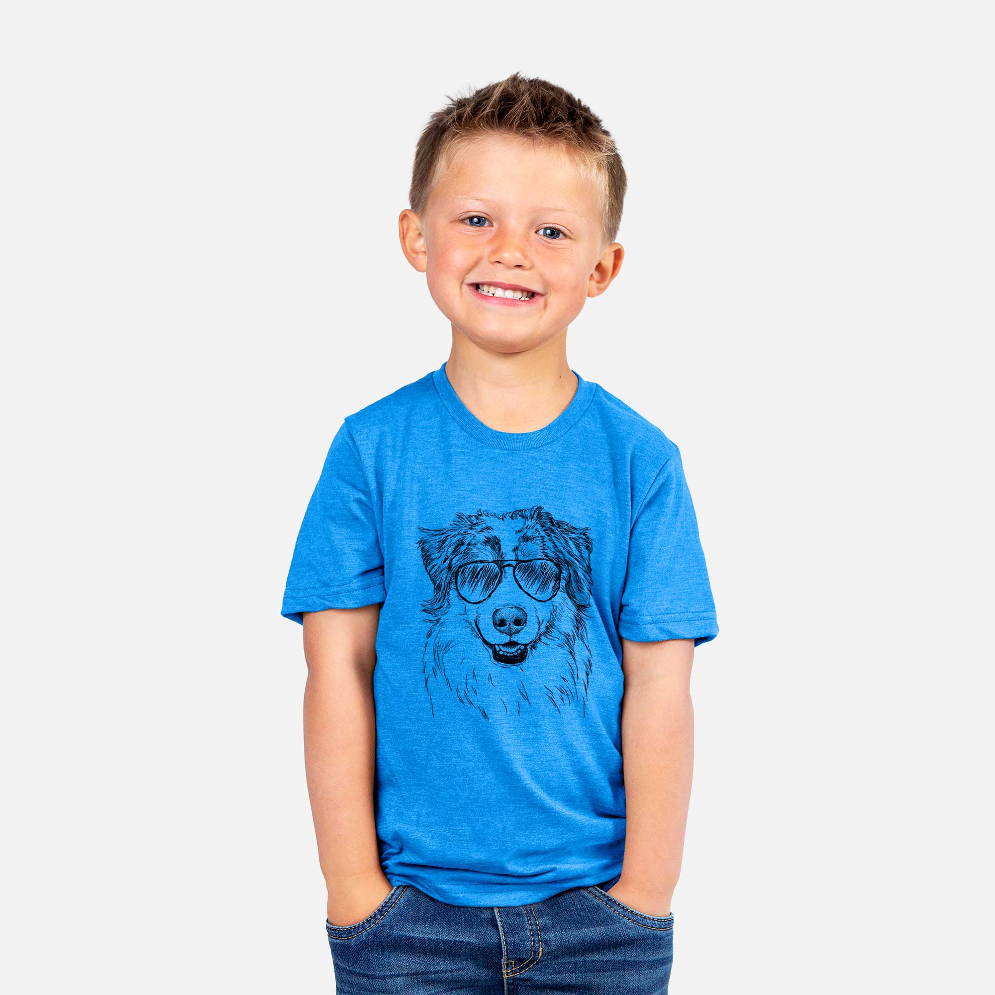 Aviator Aonghus the Australian Shepherd - Kids/Youth/Toddler Shirt