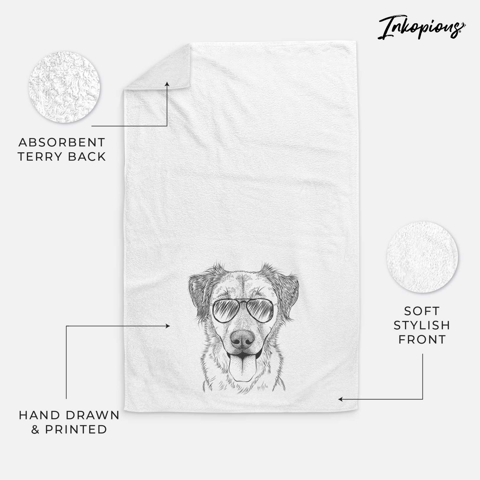 Apollo the Mixed Breed Decorative Hand Towel