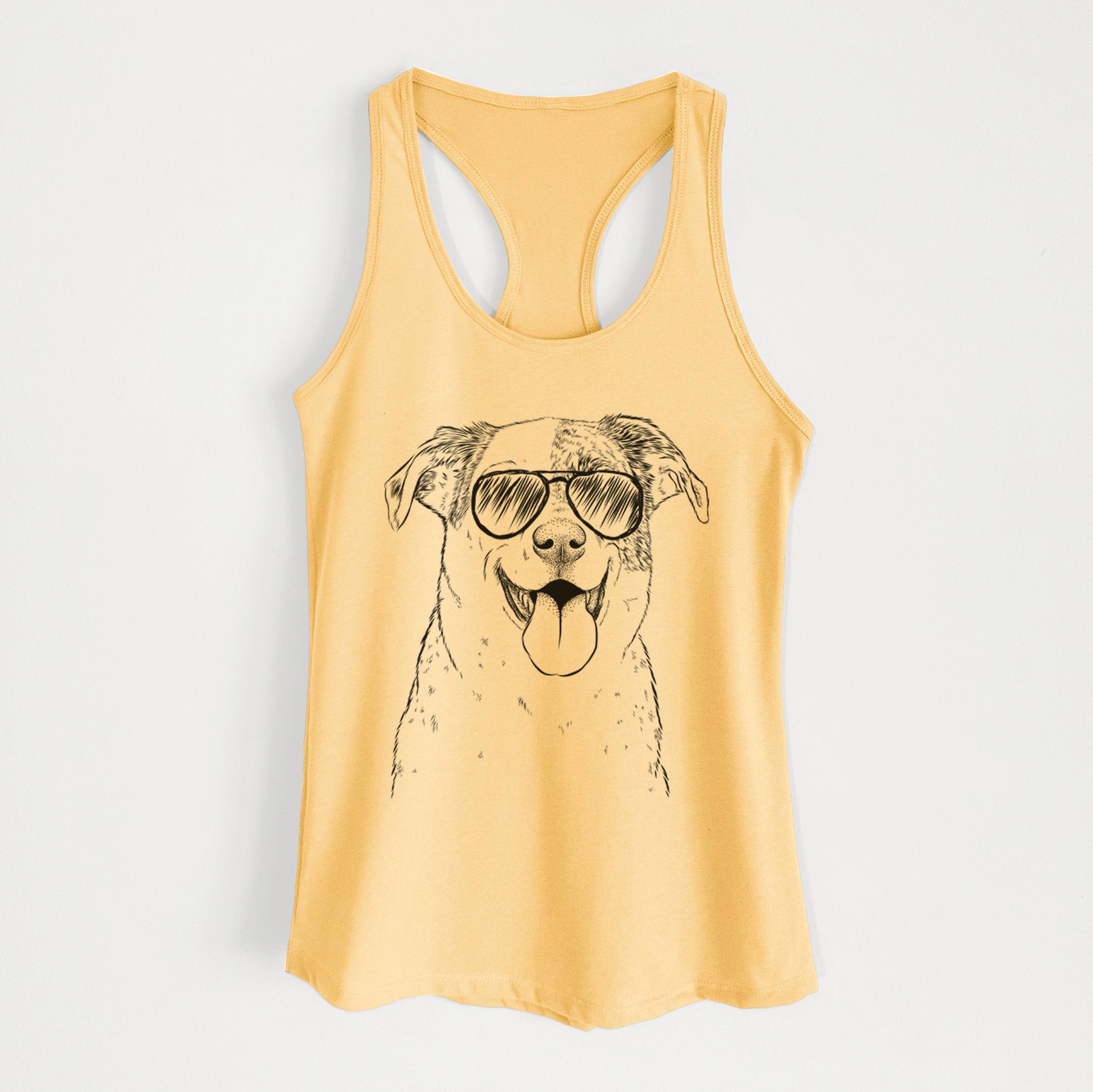 Archer the Shepherd Mix - Women's Racerback Tanktop