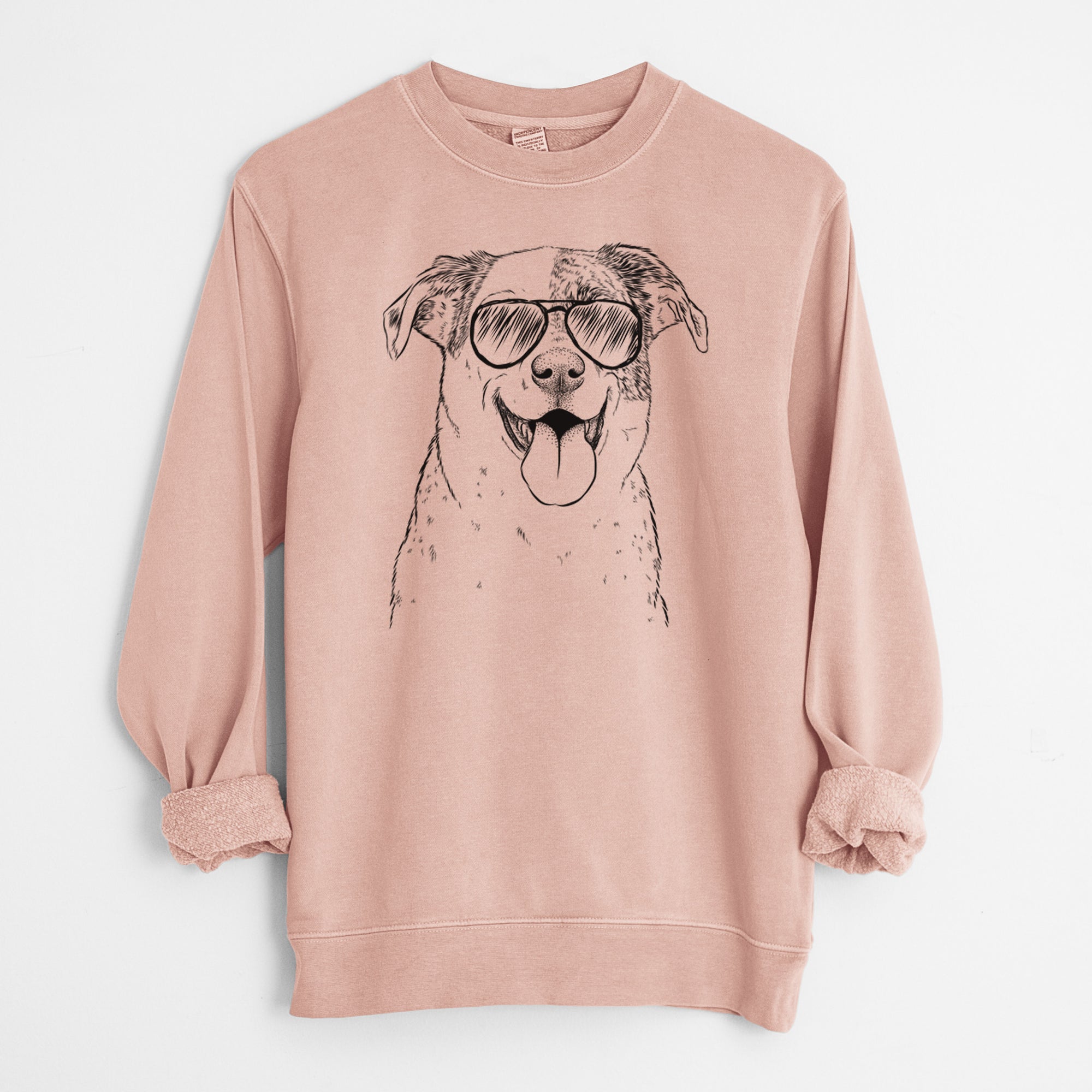 Aviator Archer the Shepherd Mix - Unisex Pigment Dyed Crew Sweatshirt